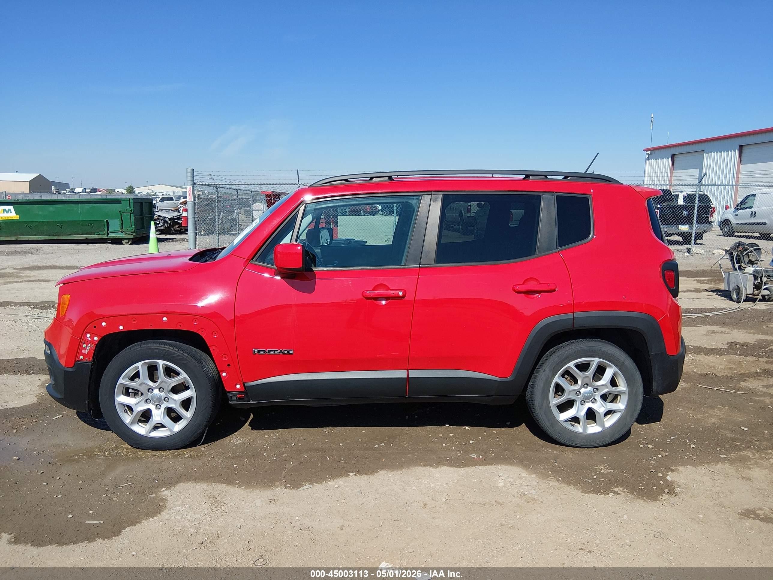 2017 Jeep Renegade Latitude Fwd Red vin: ZACCJABB6HPE95664