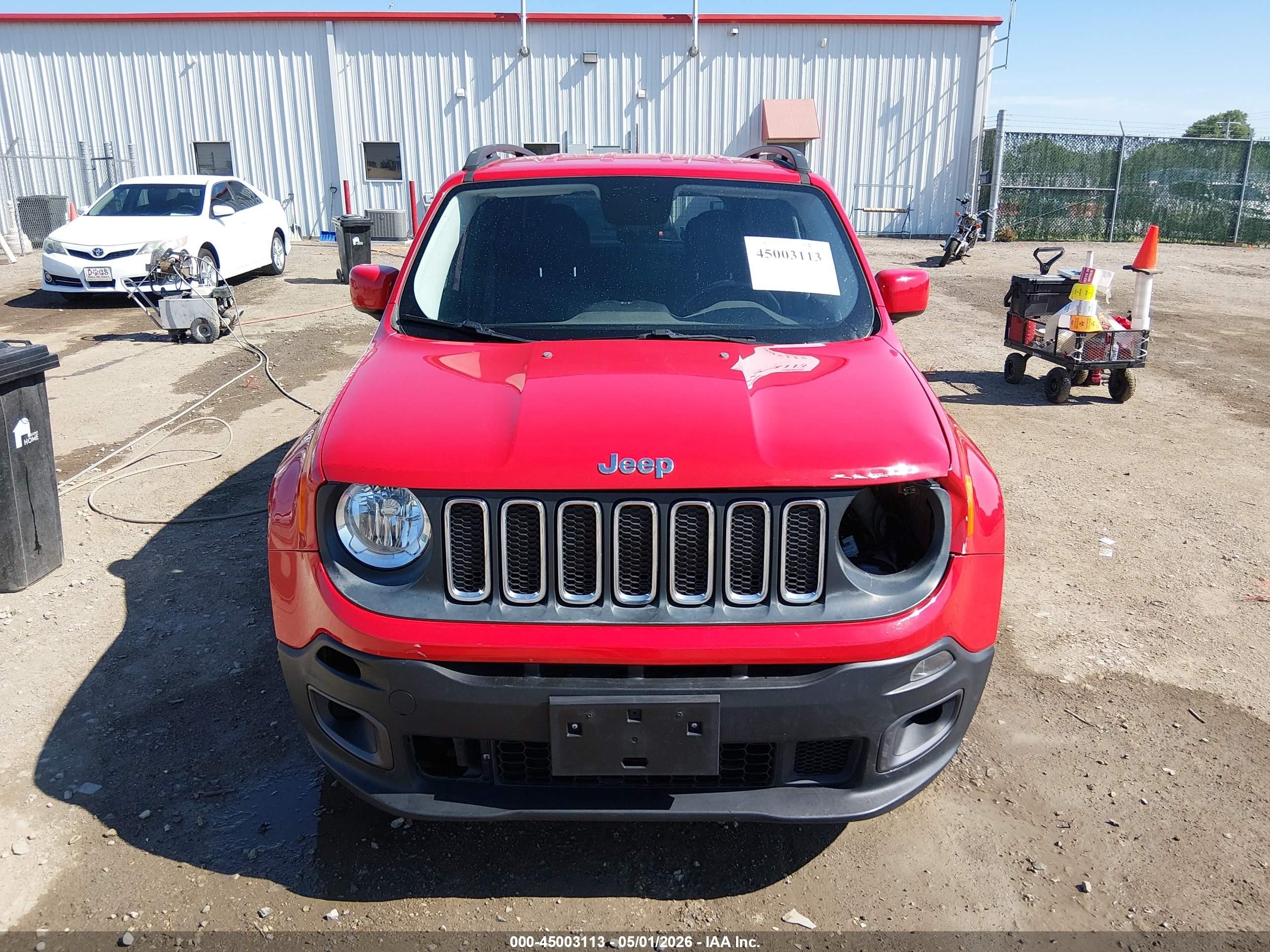 2017 Jeep Renegade Latitude Fwd Red vin: ZACCJABB6HPE95664