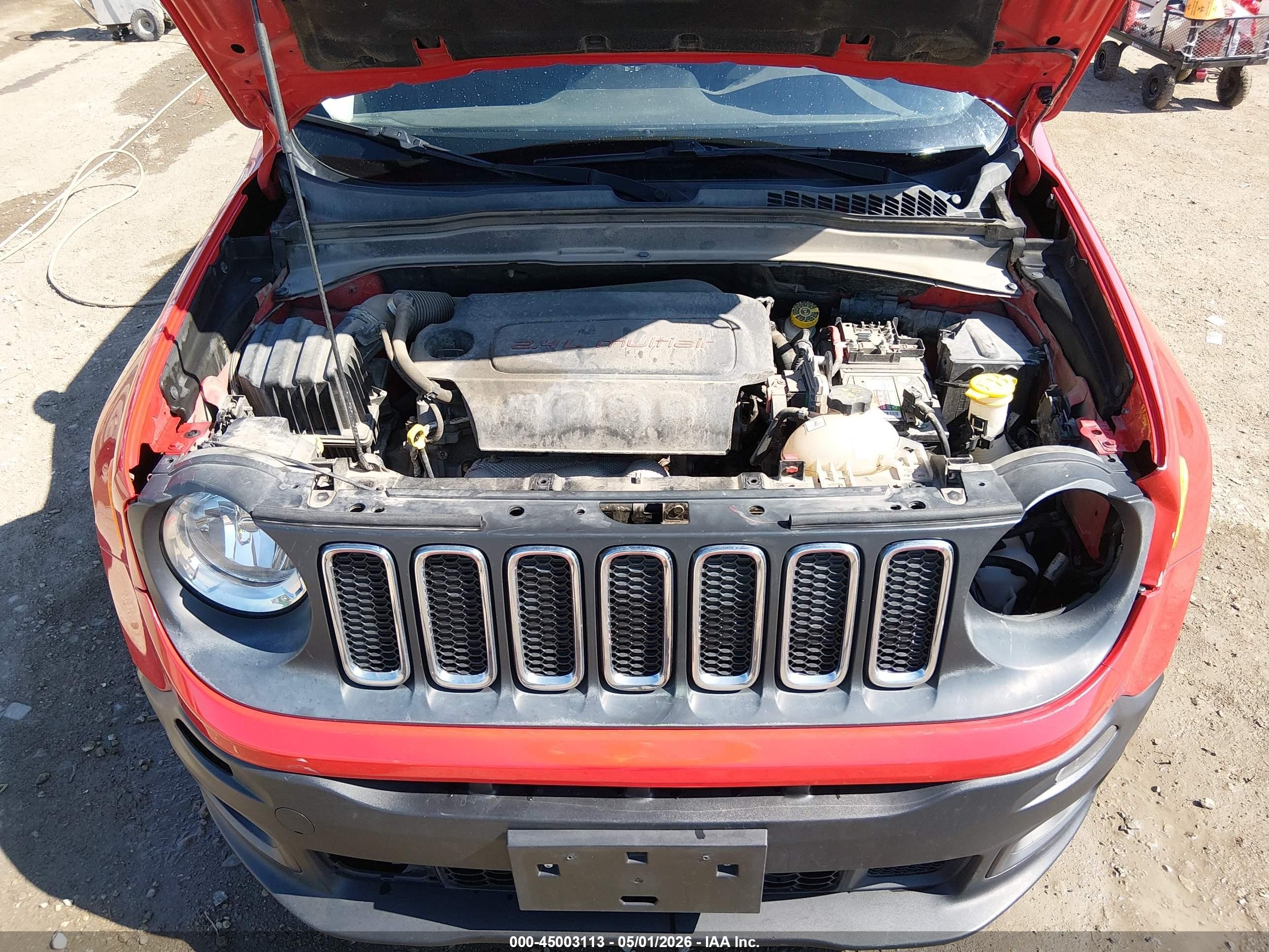 2017 Jeep Renegade Latitude Fwd Red vin: ZACCJABB6HPE95664
