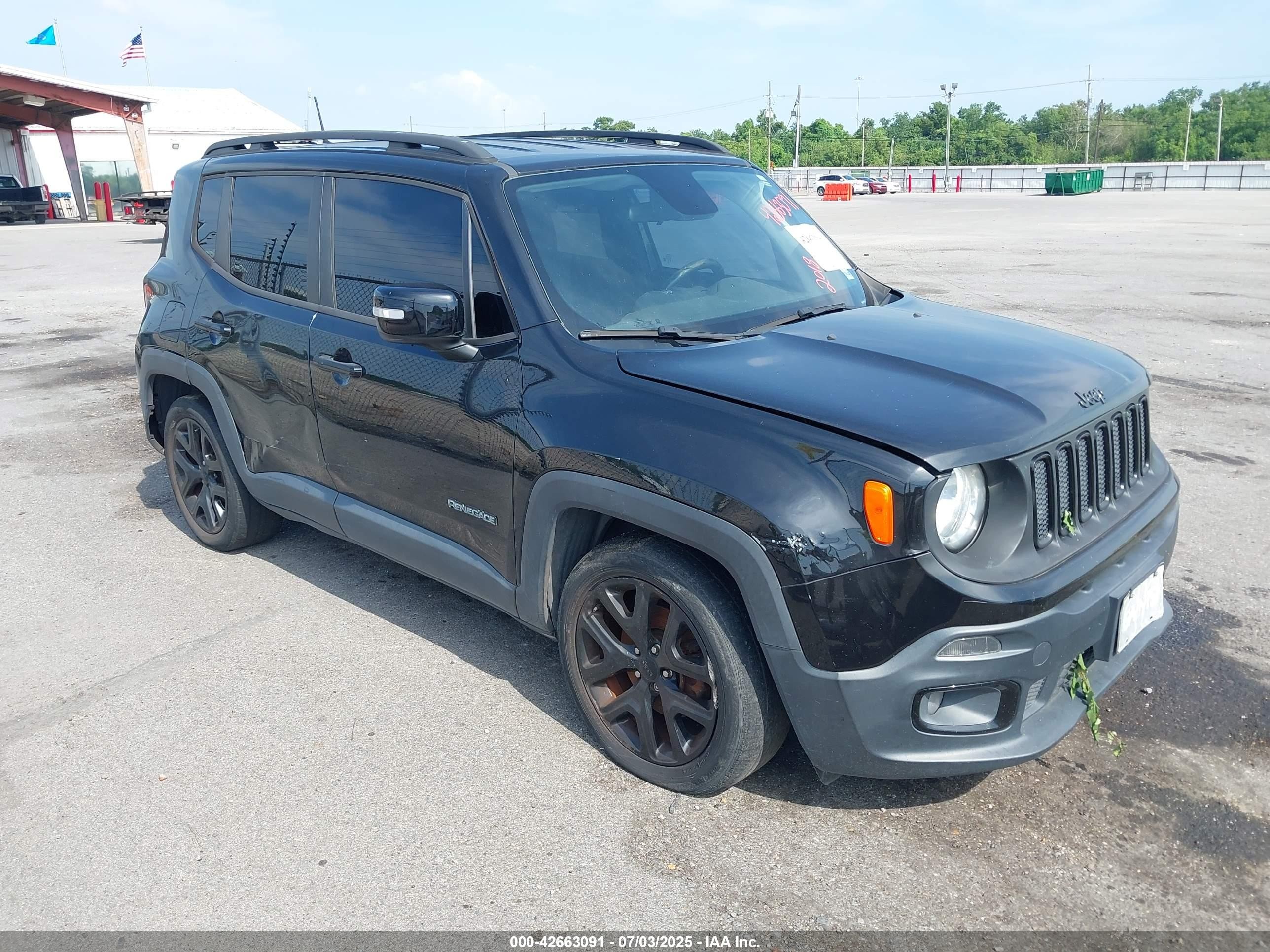 2018 Jeep Renegade Altitude Fwd Black vin: ZACCJABB6JPG93036