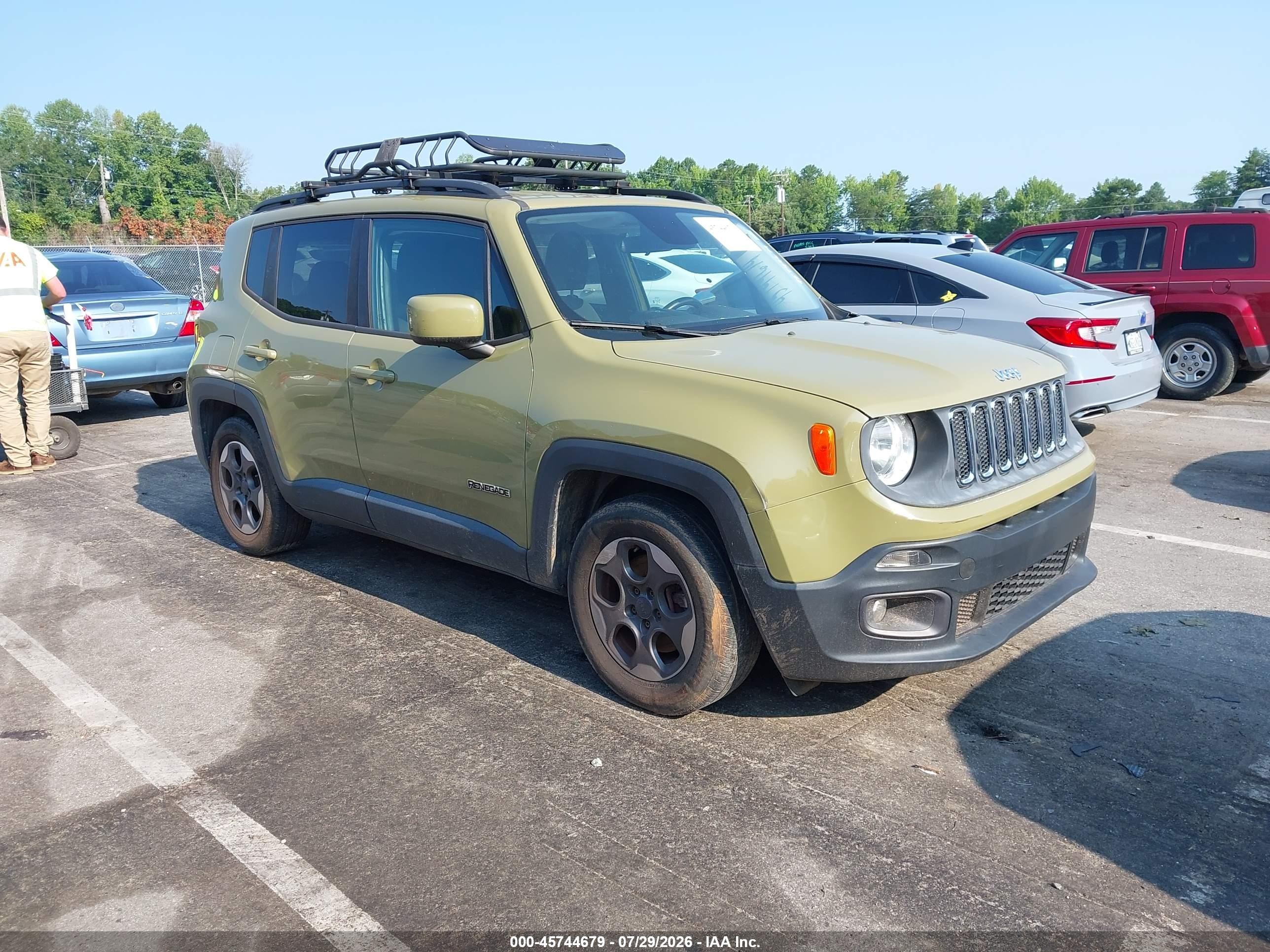 2015 Jeep Renegade Latitude Зеленый vin: ZACCJABH0FPB65292