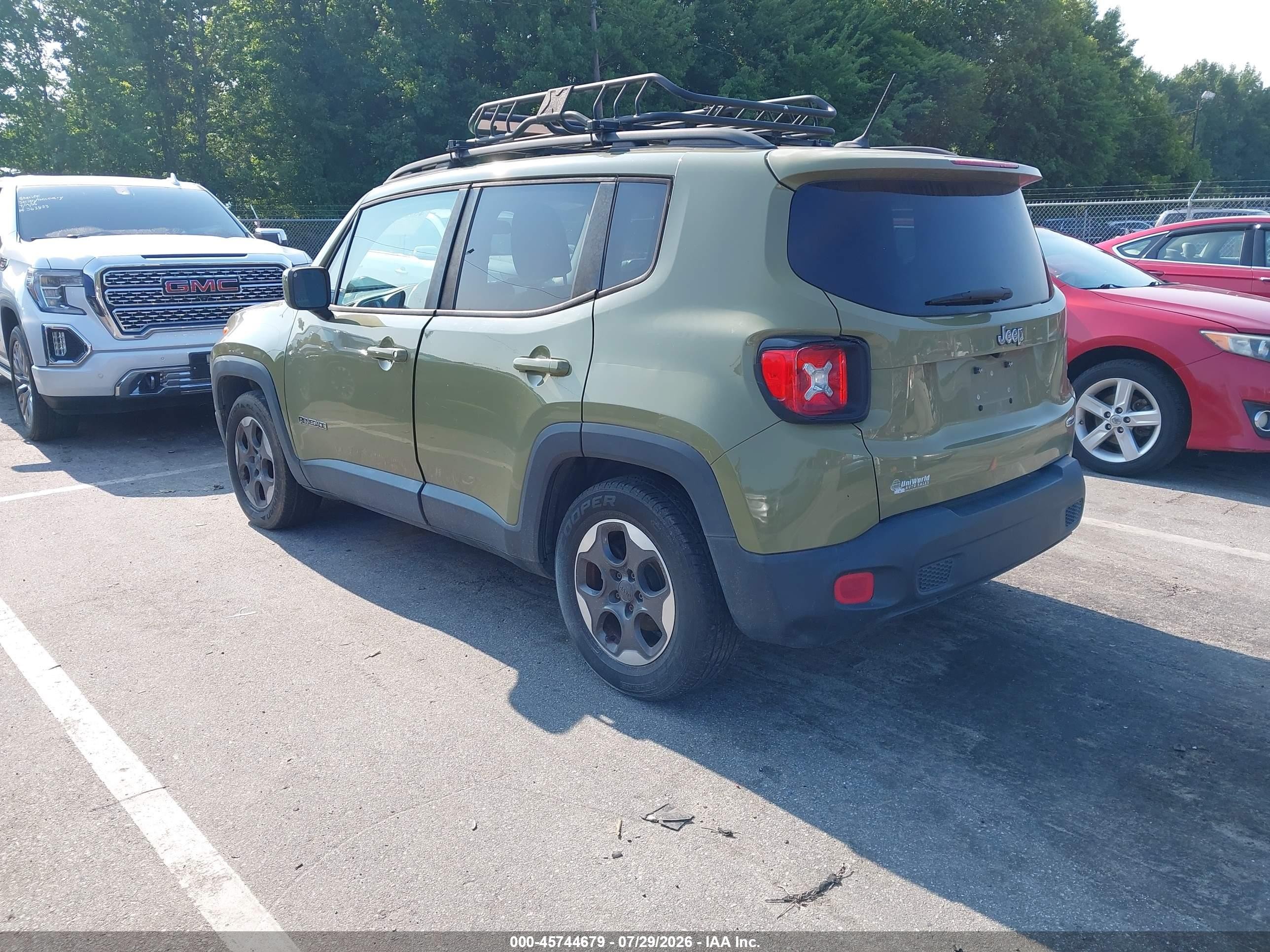2015 Jeep Renegade Latitude Зеленый vin: ZACCJABH0FPB65292