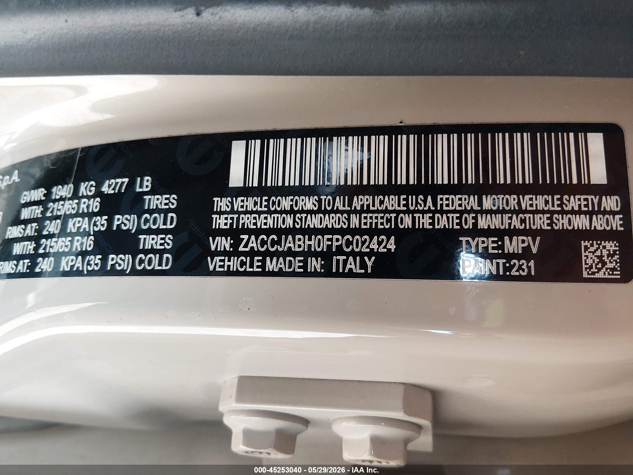 2015 Jeep Renegade Latitude Beige vin: ZACCJABH0FPC02424