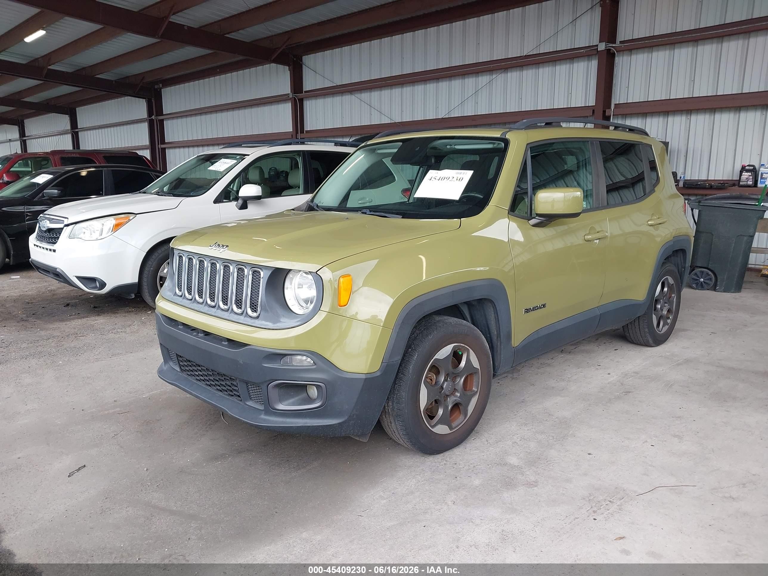 2015 Jeep Renegade Latitude Green vin: ZACCJABH5FPB80971