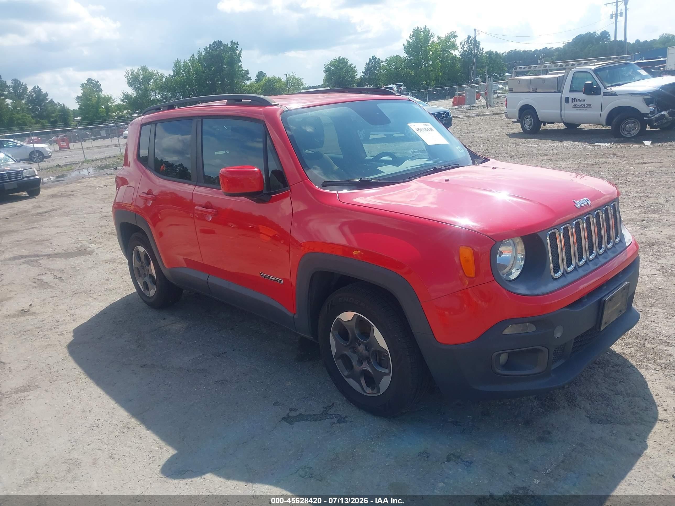 2015 Jeep Renegade Latitude Red vin: ZACCJABH9FPB83887