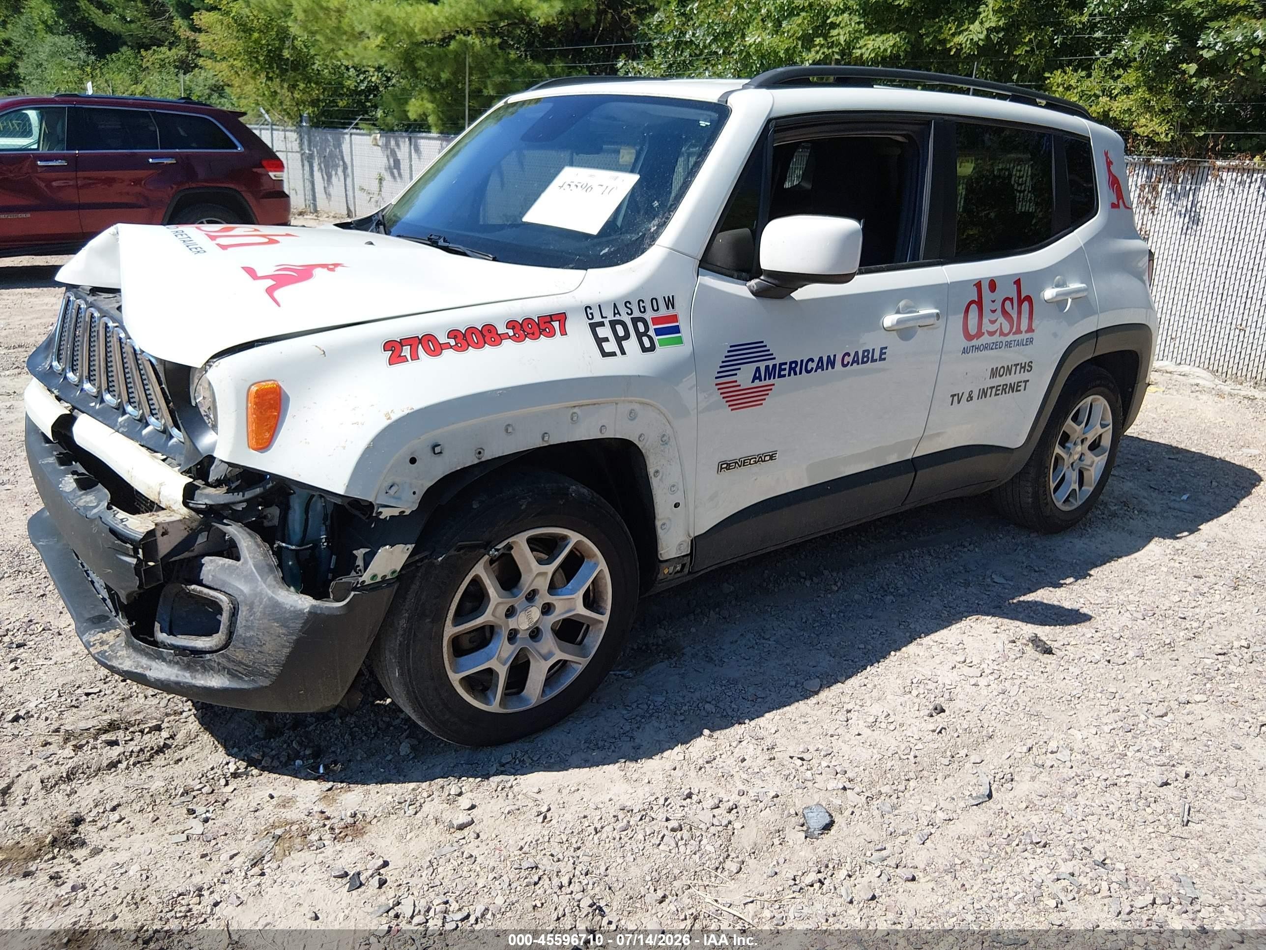 2015 Jeep Renegade Latitude White vin: ZACCJABT0FPB27809