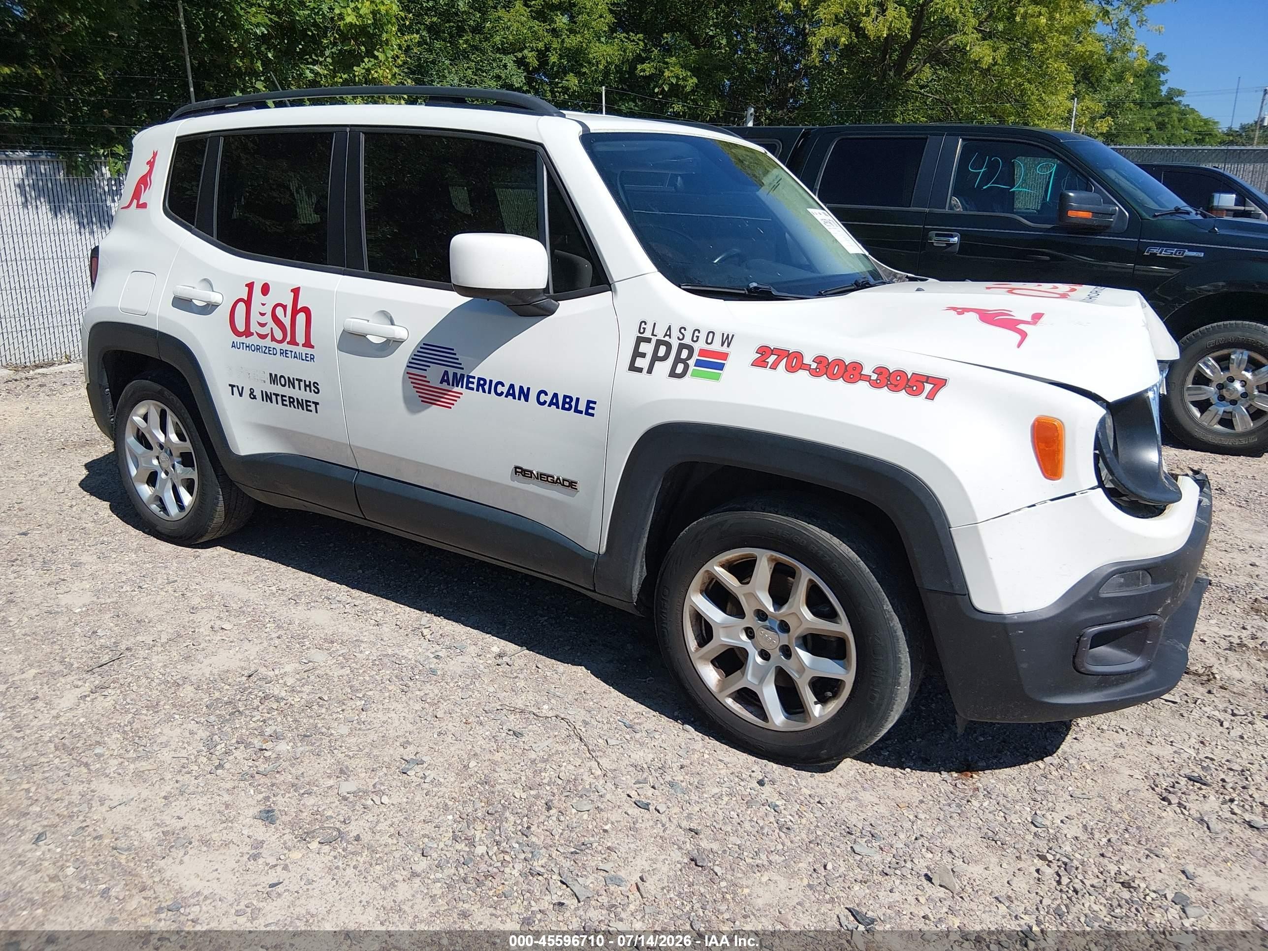2015 Jeep Renegade Latitude White vin: ZACCJABT0FPB27809