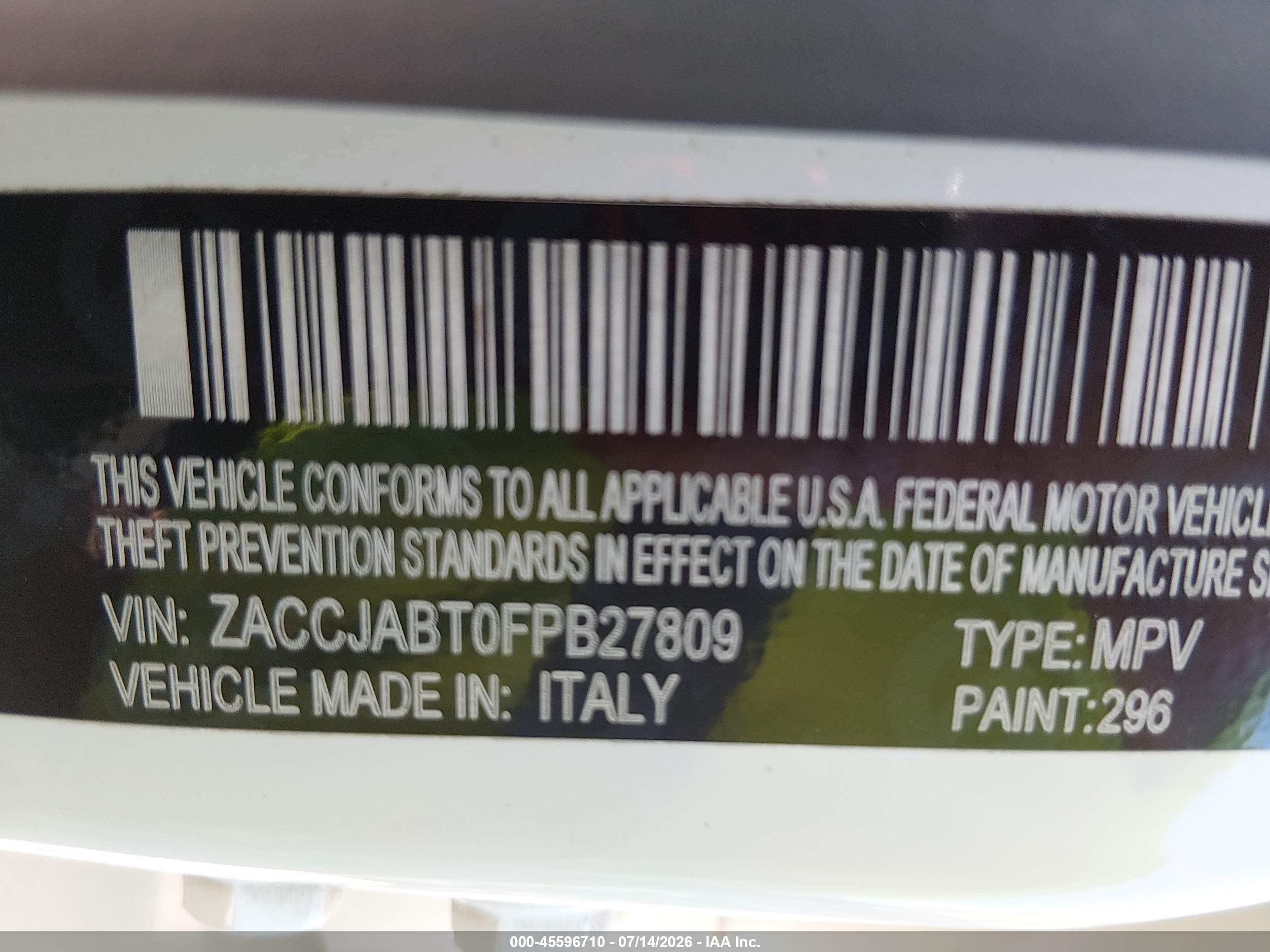 2015 Jeep Renegade Latitude White vin: ZACCJABT0FPB27809