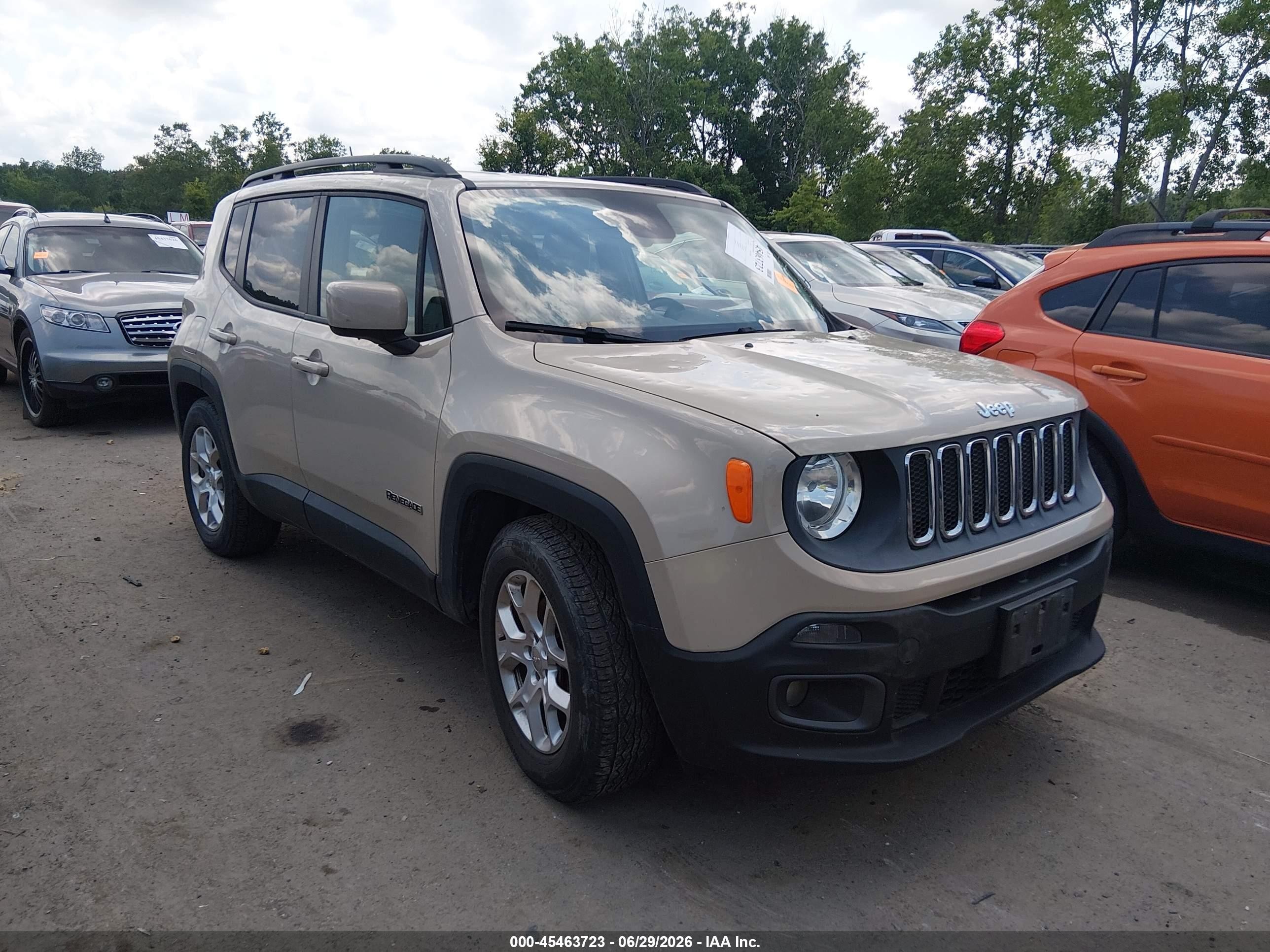 2015 Jeep Renegade Latitude Tan vin: ZACCJABT0FPB56622