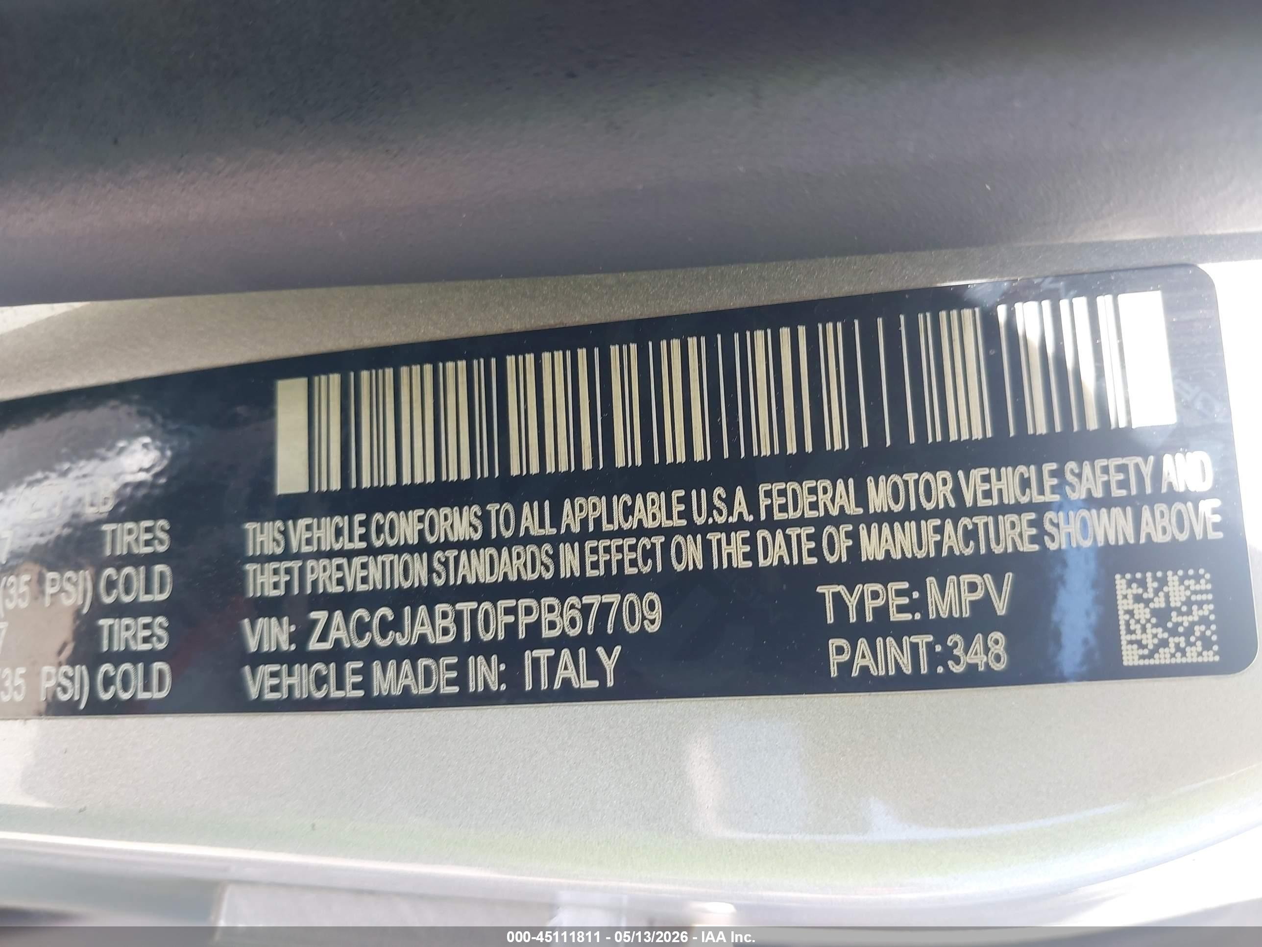 2015 Jeep Renegade Latitude Silver vin: ZACCJABT0FPB67709