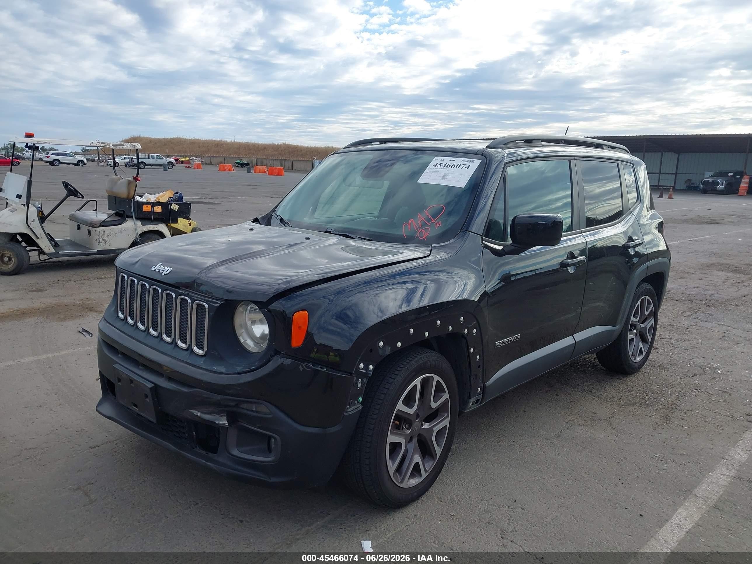 2015 Jeep Renegade Latitude Black vin: ZACCJABT0FPB69384