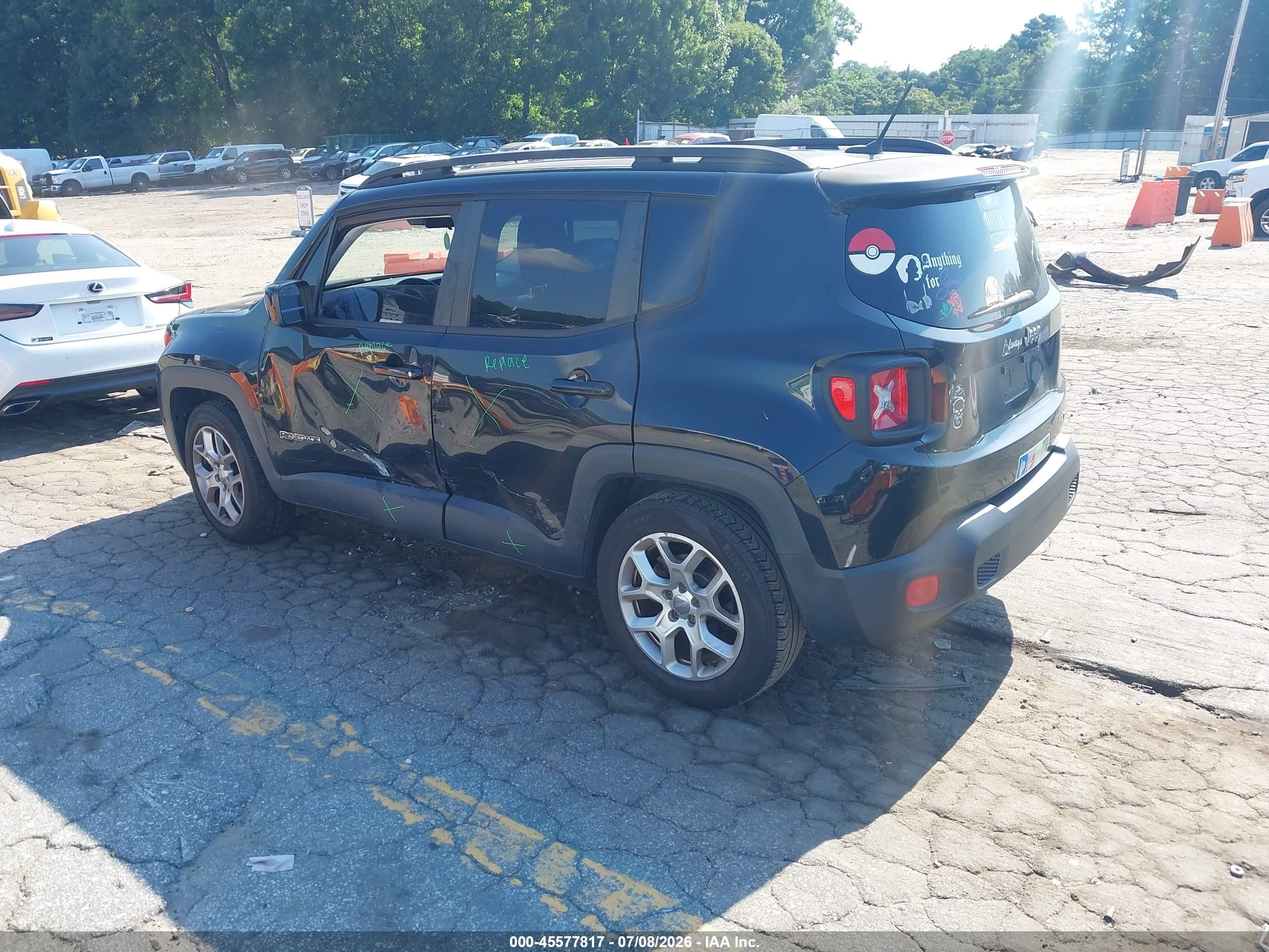 2015 Jeep Renegade Latitude Black vin: ZACCJABT0FPB72132