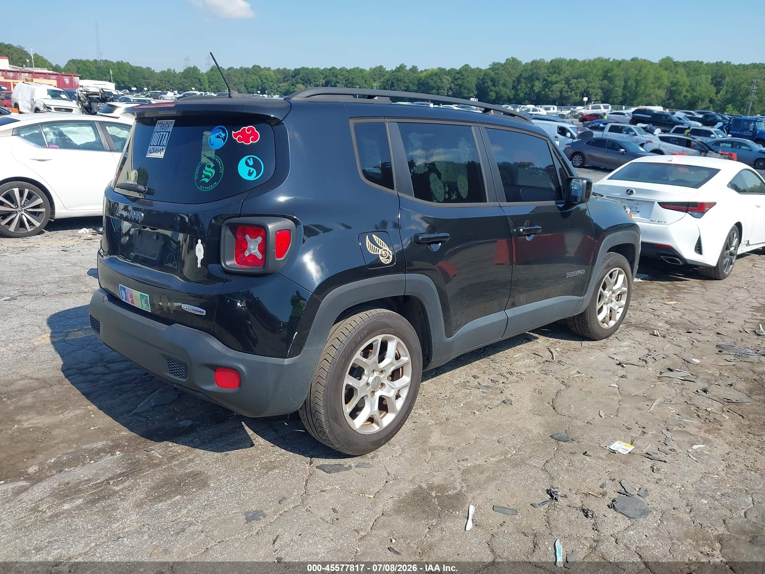 2015 Jeep Renegade Latitude Black vin: ZACCJABT0FPB72132