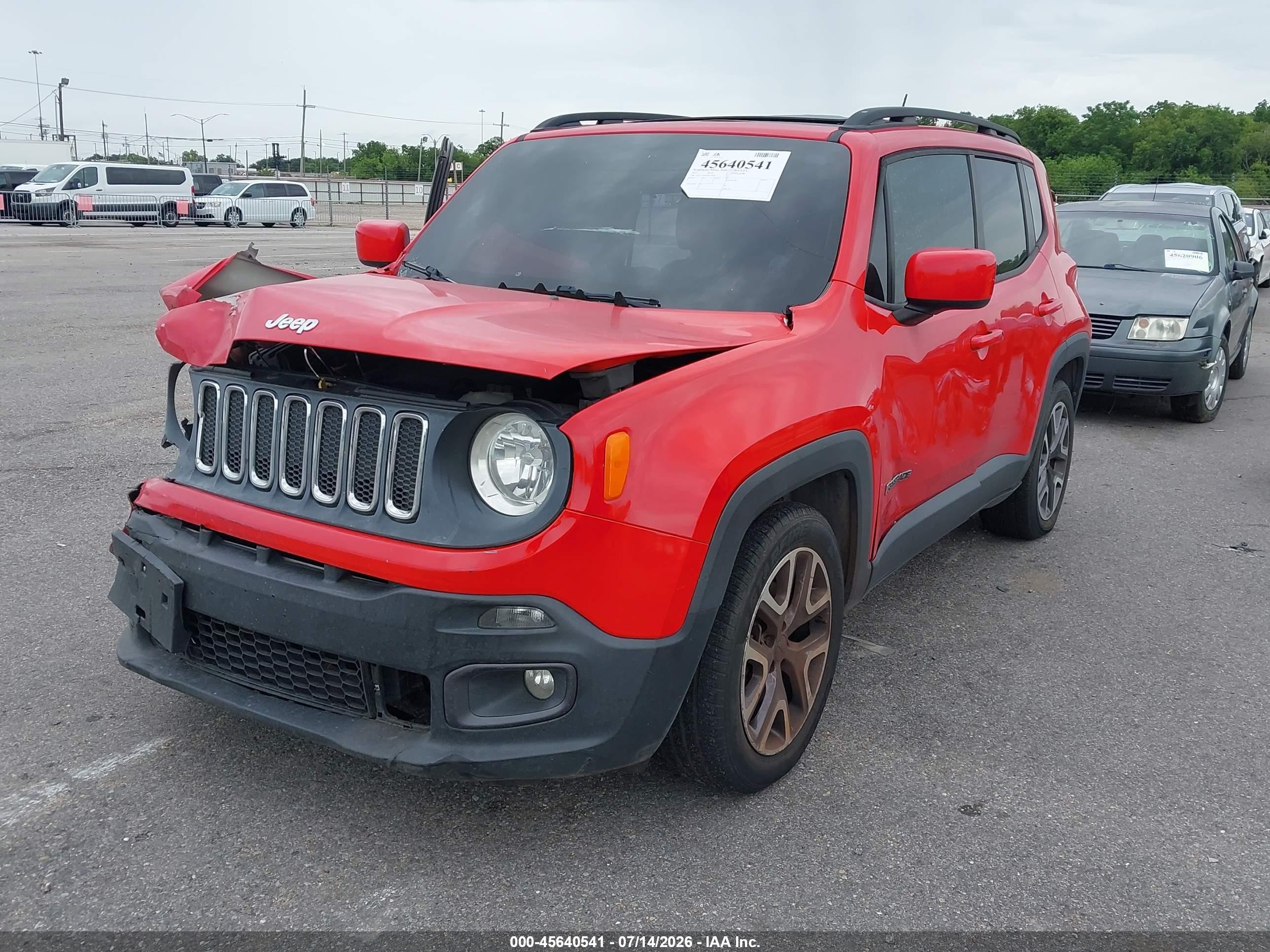 2015 Jeep Renegade Latitude Red vin: ZACCJABT0FPC29997