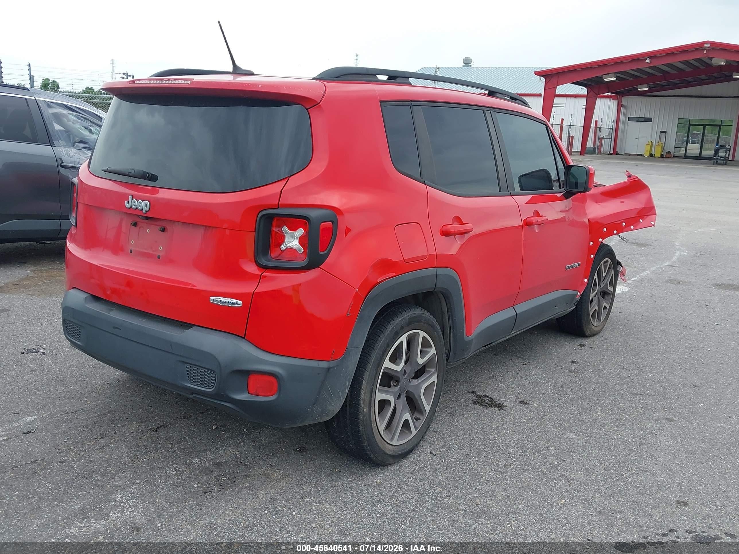 2015 Jeep Renegade Latitude Red vin: ZACCJABT0FPC29997