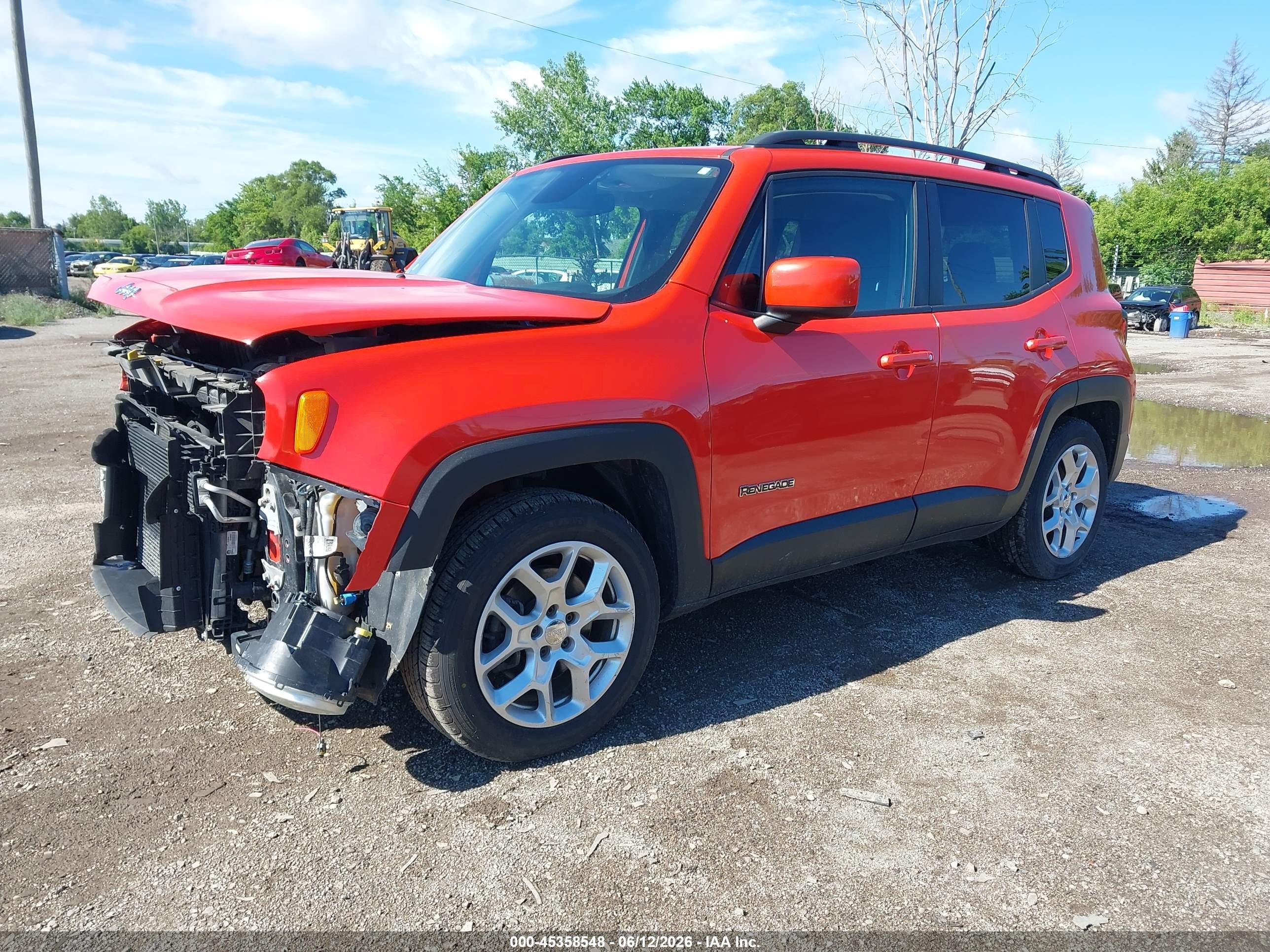 2015 Jeep Renegade Latitude Orange vin: ZACCJABT1FPB39676