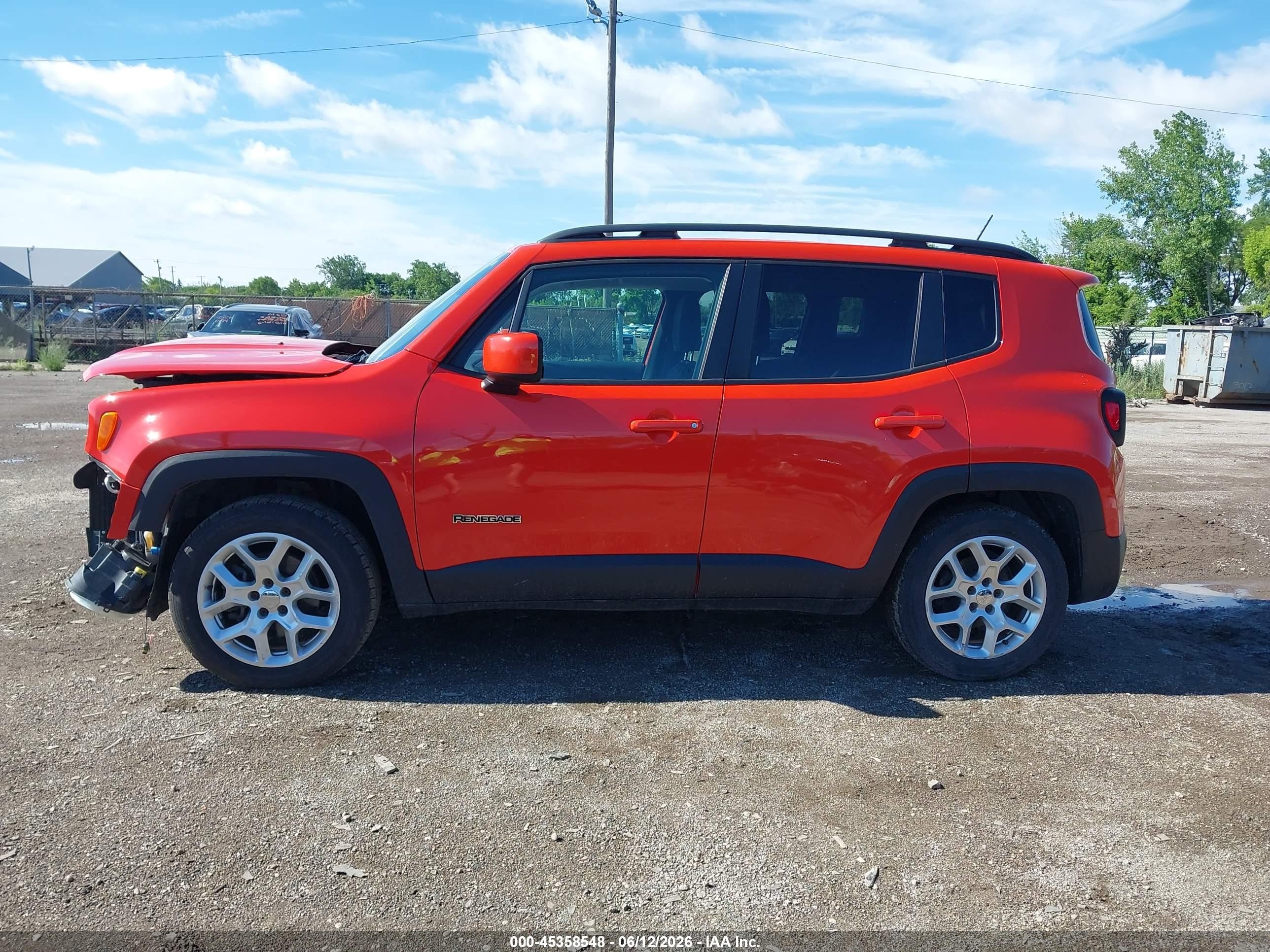 2015 Jeep Renegade Latitude Orange vin: ZACCJABT1FPB39676