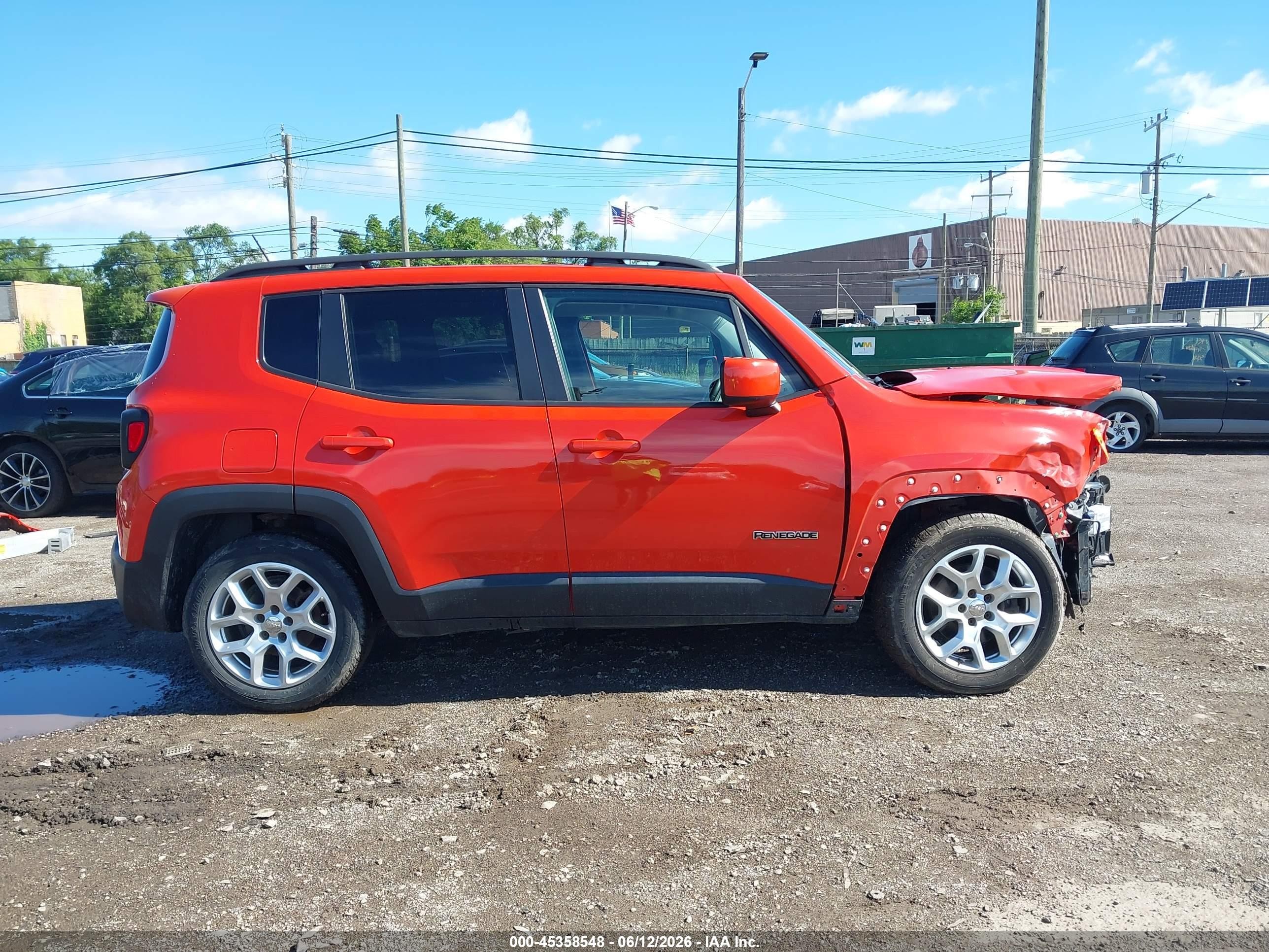 2015 Jeep Renegade Latitude Orange vin: ZACCJABT1FPB39676