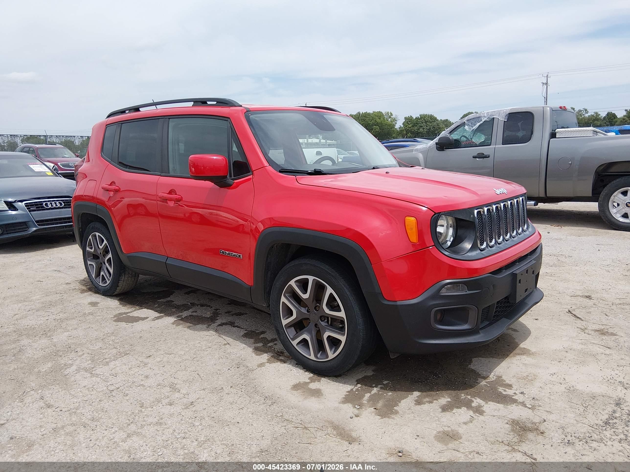 2015 Jeep Renegade Latitude Red vin: ZACCJABT1FPC34044