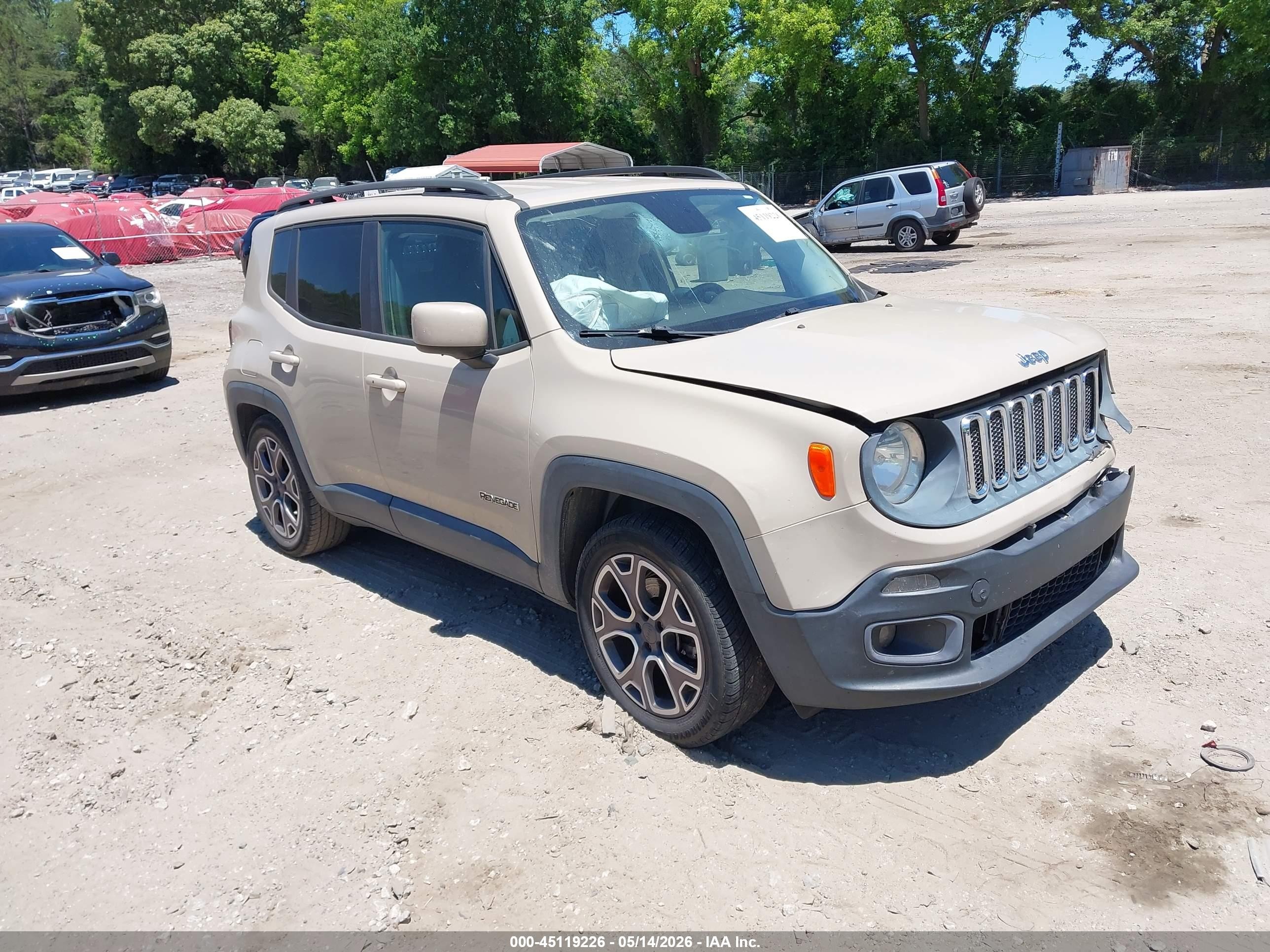 2015 Jeep Renegade Latitude Beige vin: ZACCJABT2FPB37466