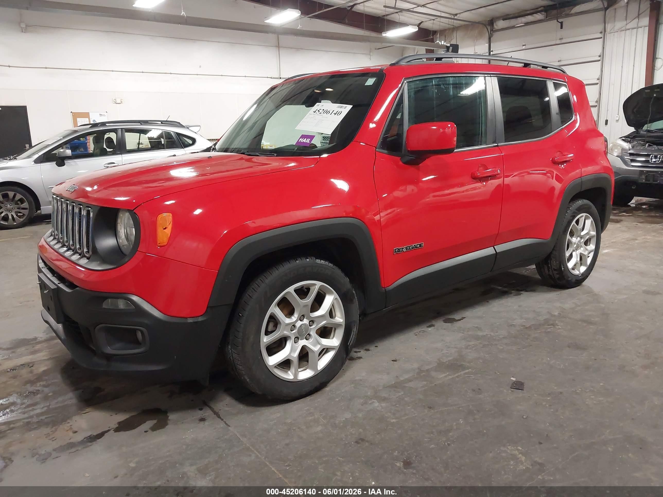 2016 Jeep Renegade Latitude Red vin: ZACCJABT3GPE22145