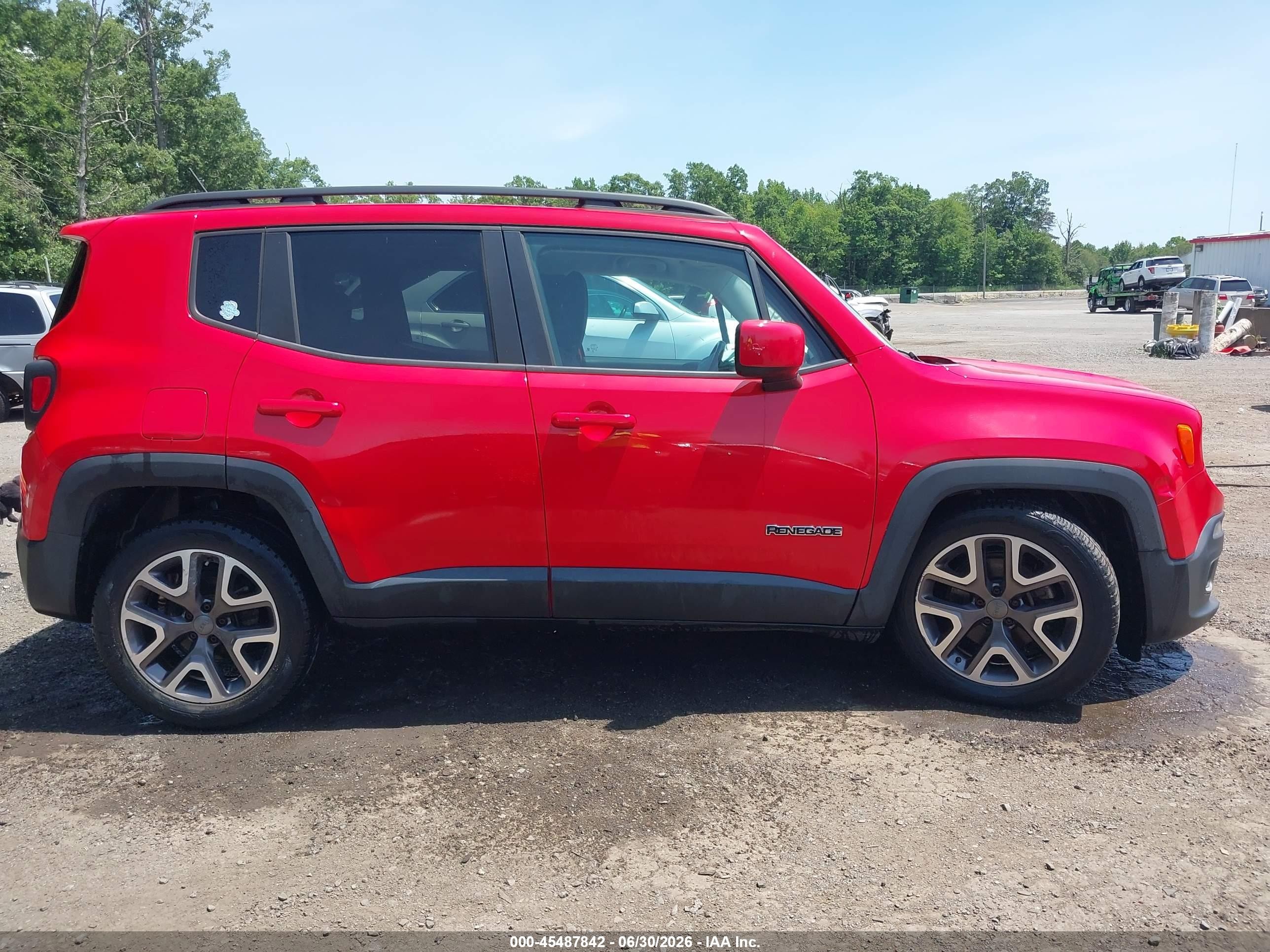 2015 Jeep Renegade Latitude Красный vin: ZACCJABT6FPB23148