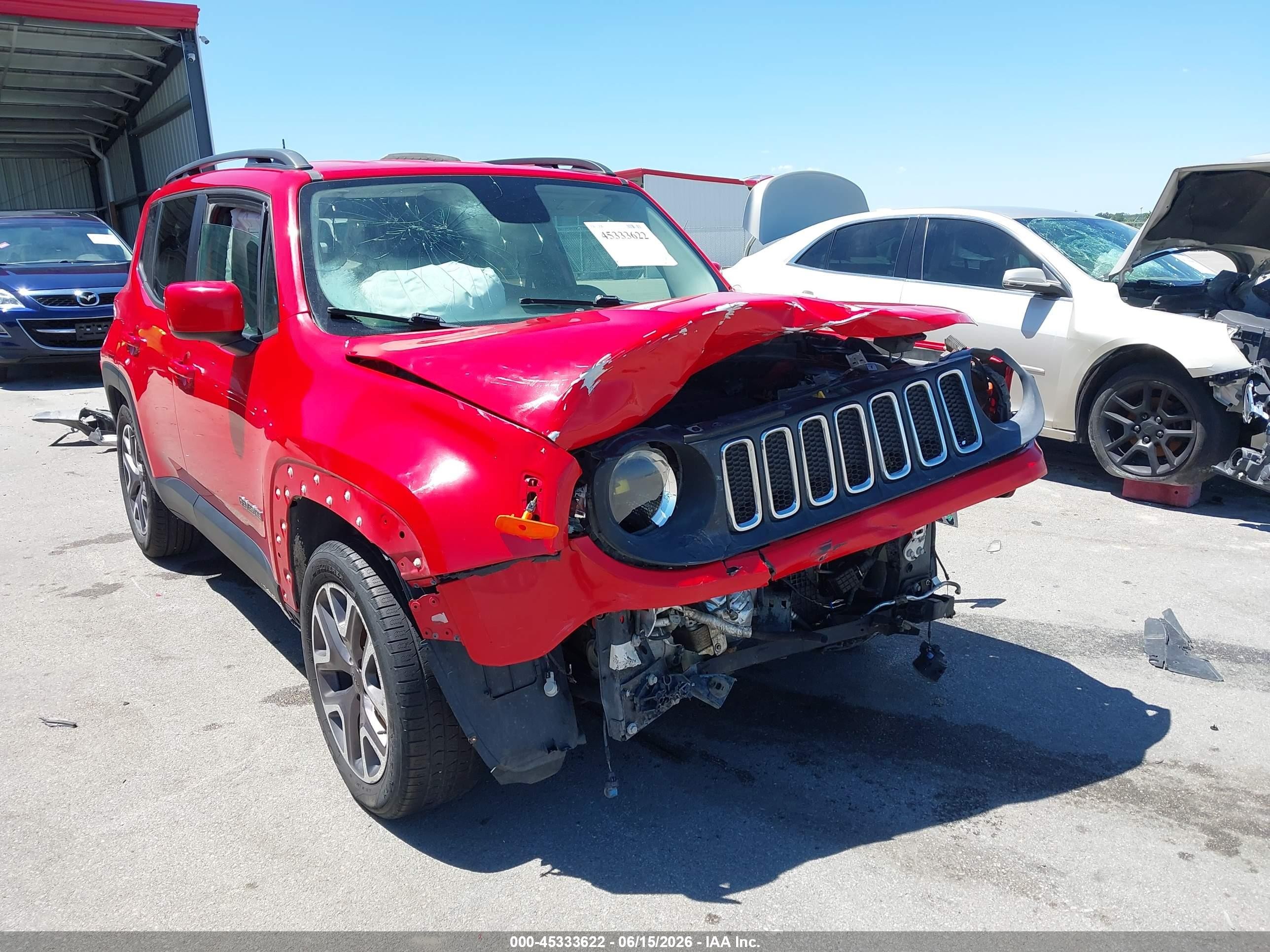 2015 Jeep Renegade Latitude Red vin: ZACCJABT7FPC01100