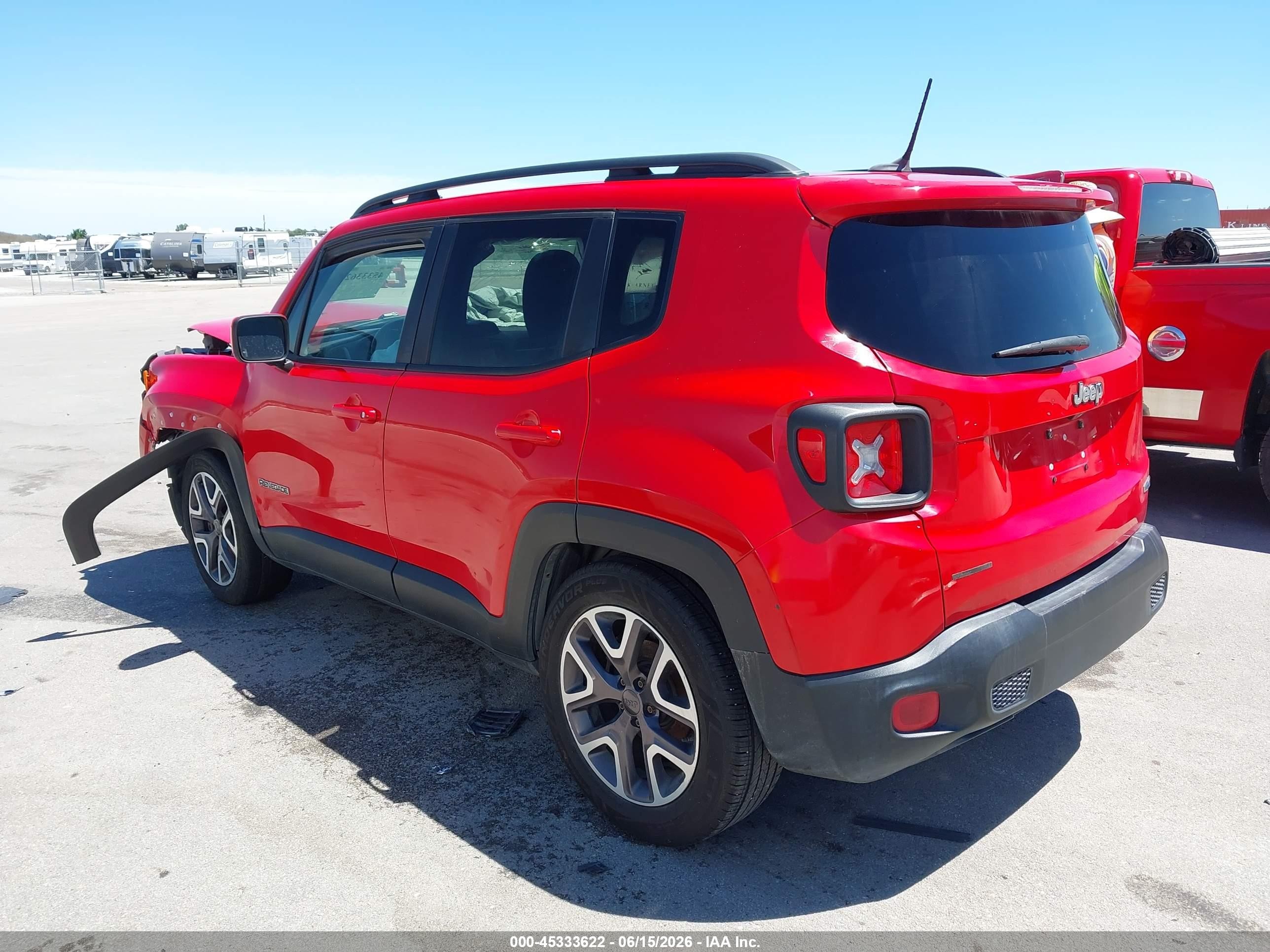 2015 Jeep Renegade Latitude Red vin: ZACCJABT7FPC01100