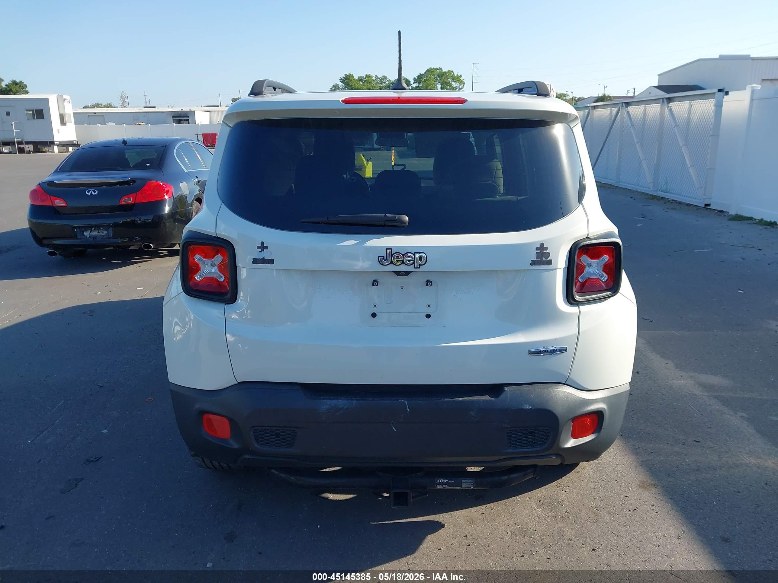 2015 Jeep Renegade North White vin: ZACCJABT8FPB96845