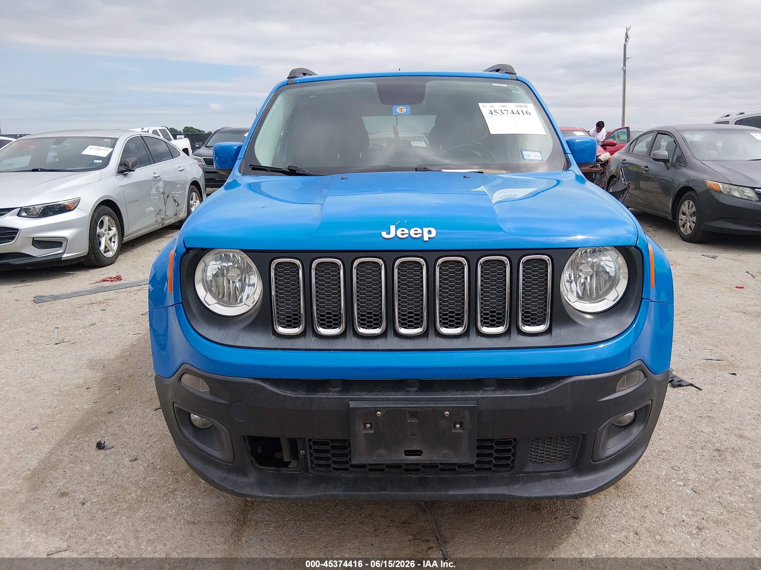 2015 Jeep Renegade Latitude Blue vin: ZACCJABTXFPB34248