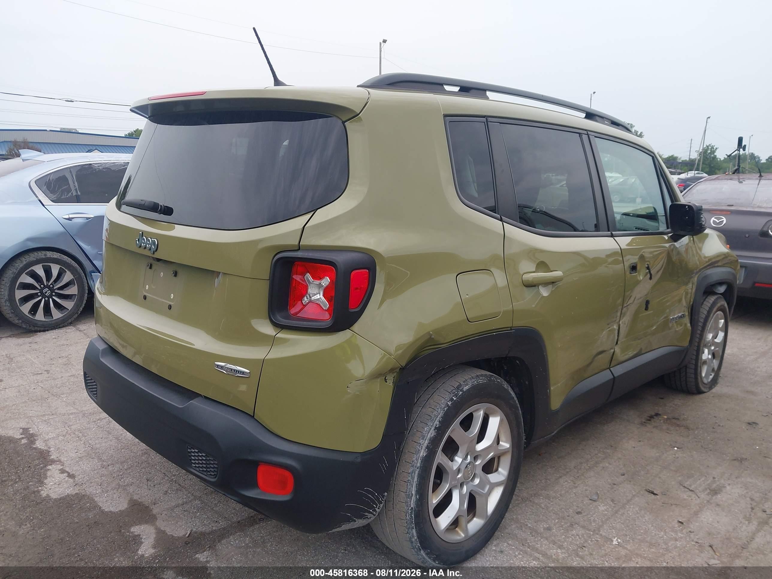 2015 Jeep Renegade Latitude Green vin: ZACCJABTXFPB86284