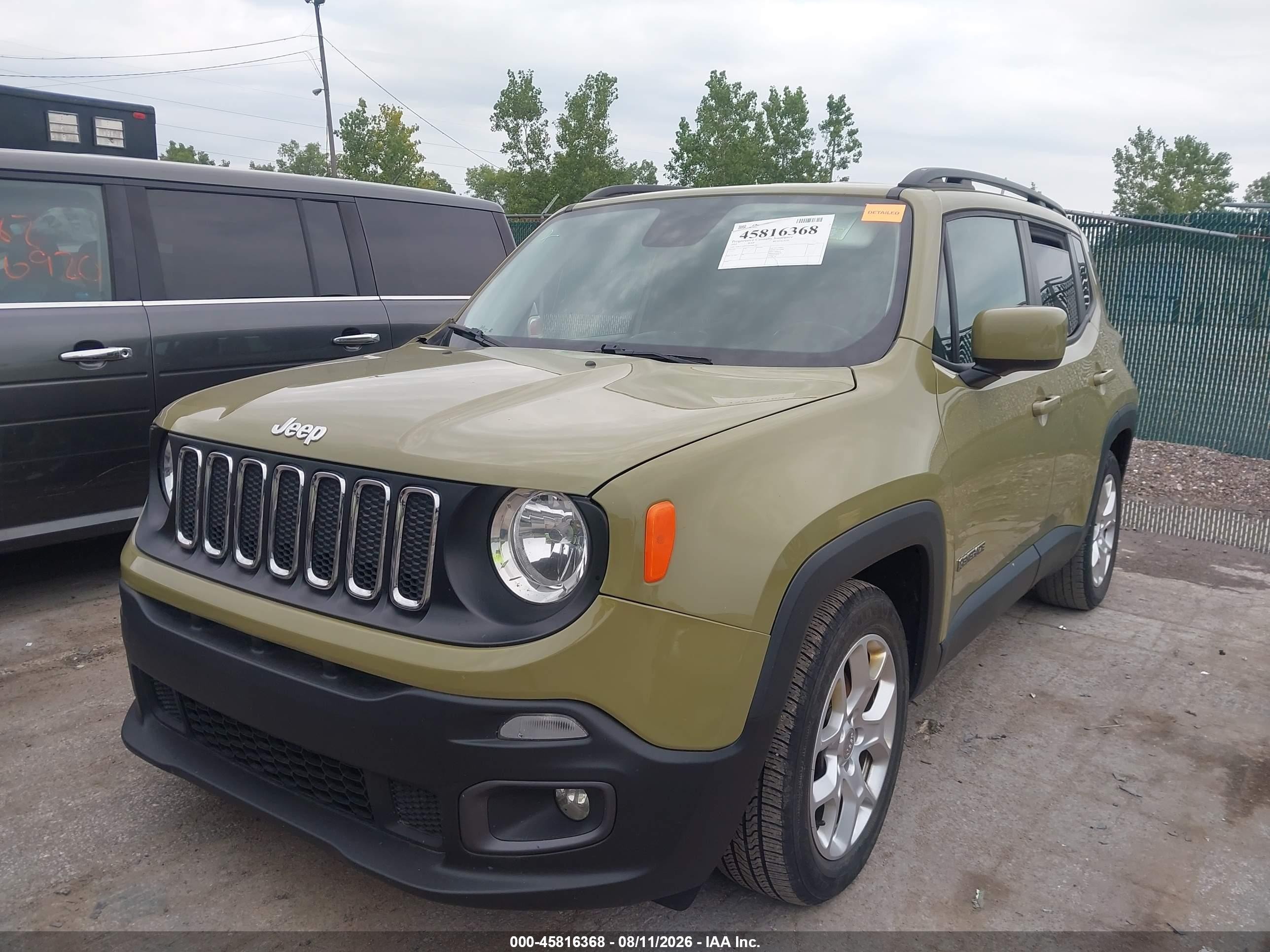 2015 Jeep Renegade Latitude Green vin: ZACCJABTXFPB86284