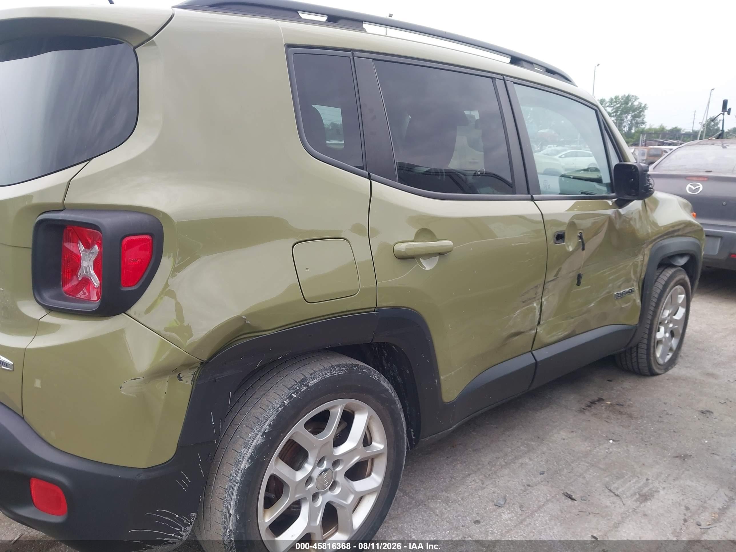 2015 Jeep Renegade Latitude Green vin: ZACCJABTXFPB86284