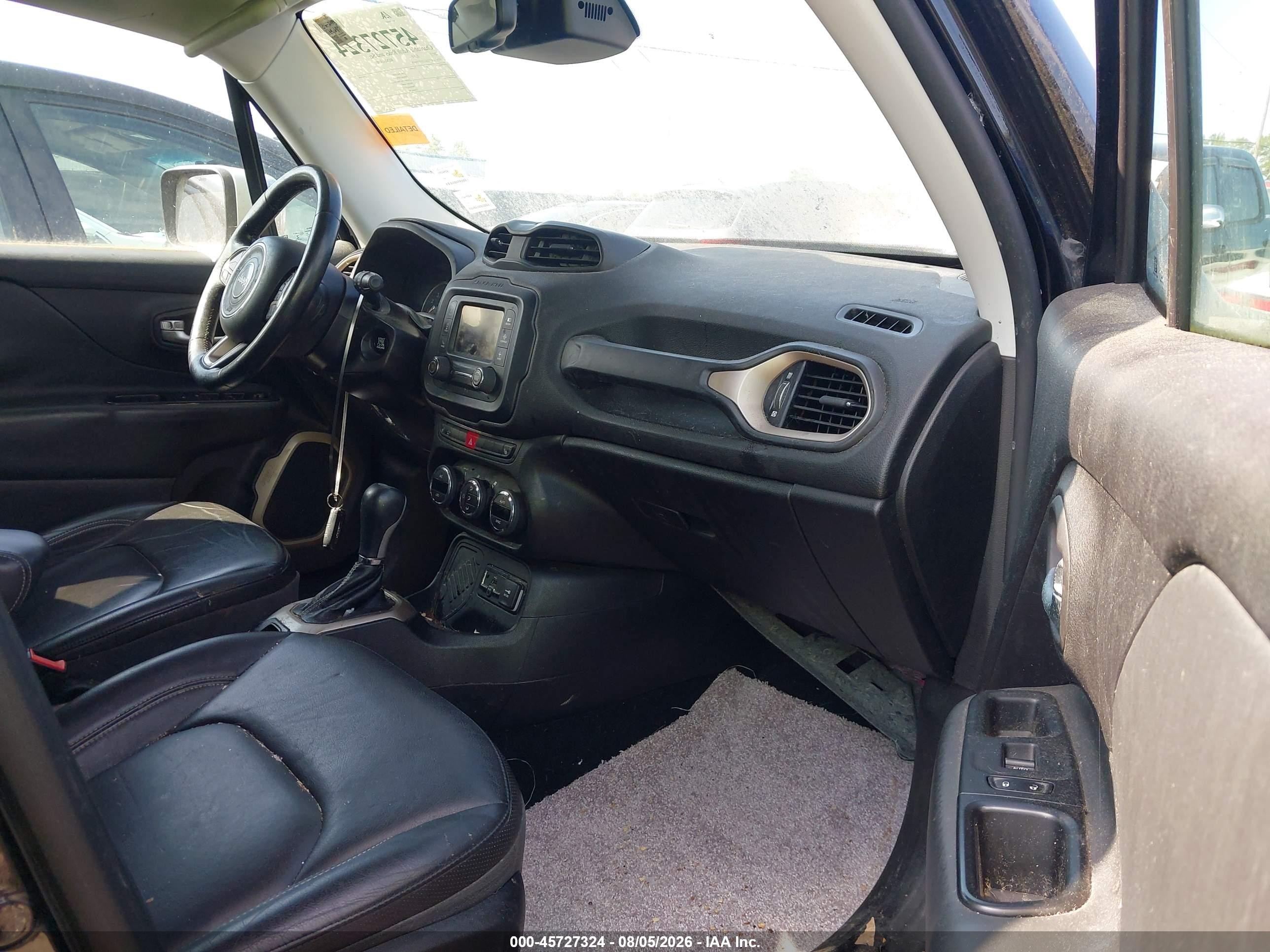 2015 Jeep Renegade Limited Black vin: ZACCJADT0FPB76078