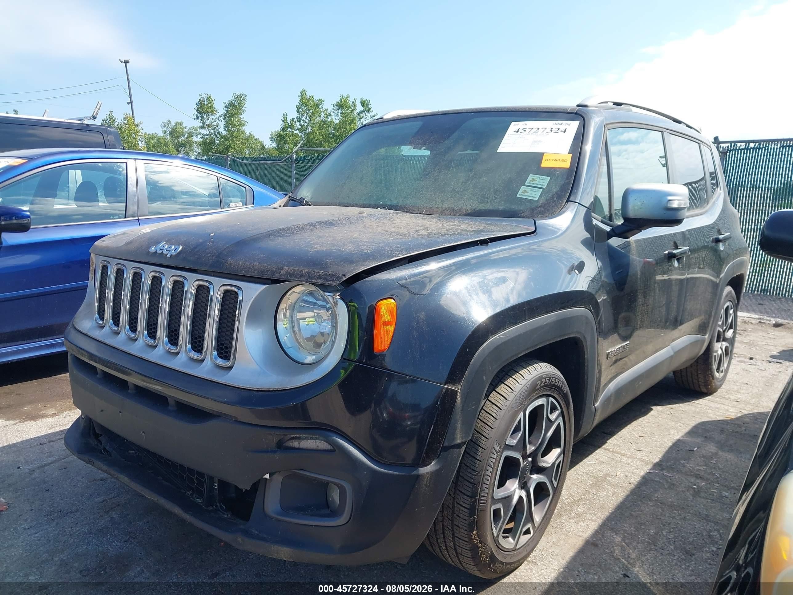 2015 Jeep Renegade Limited Black vin: ZACCJADT0FPB76078