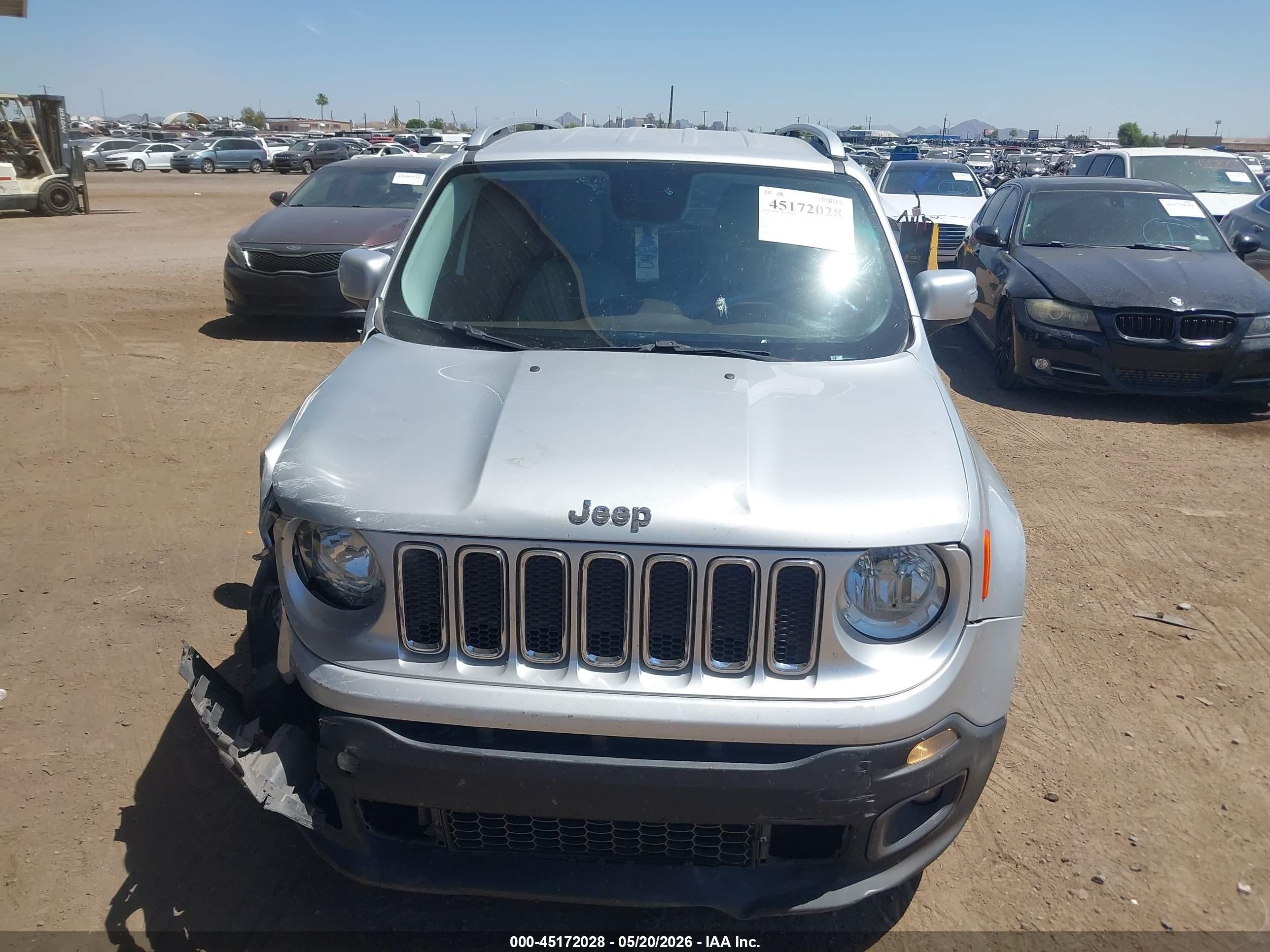 2015 Jeep Renegade Limited Gray vin: ZACCJADT1FPC22490