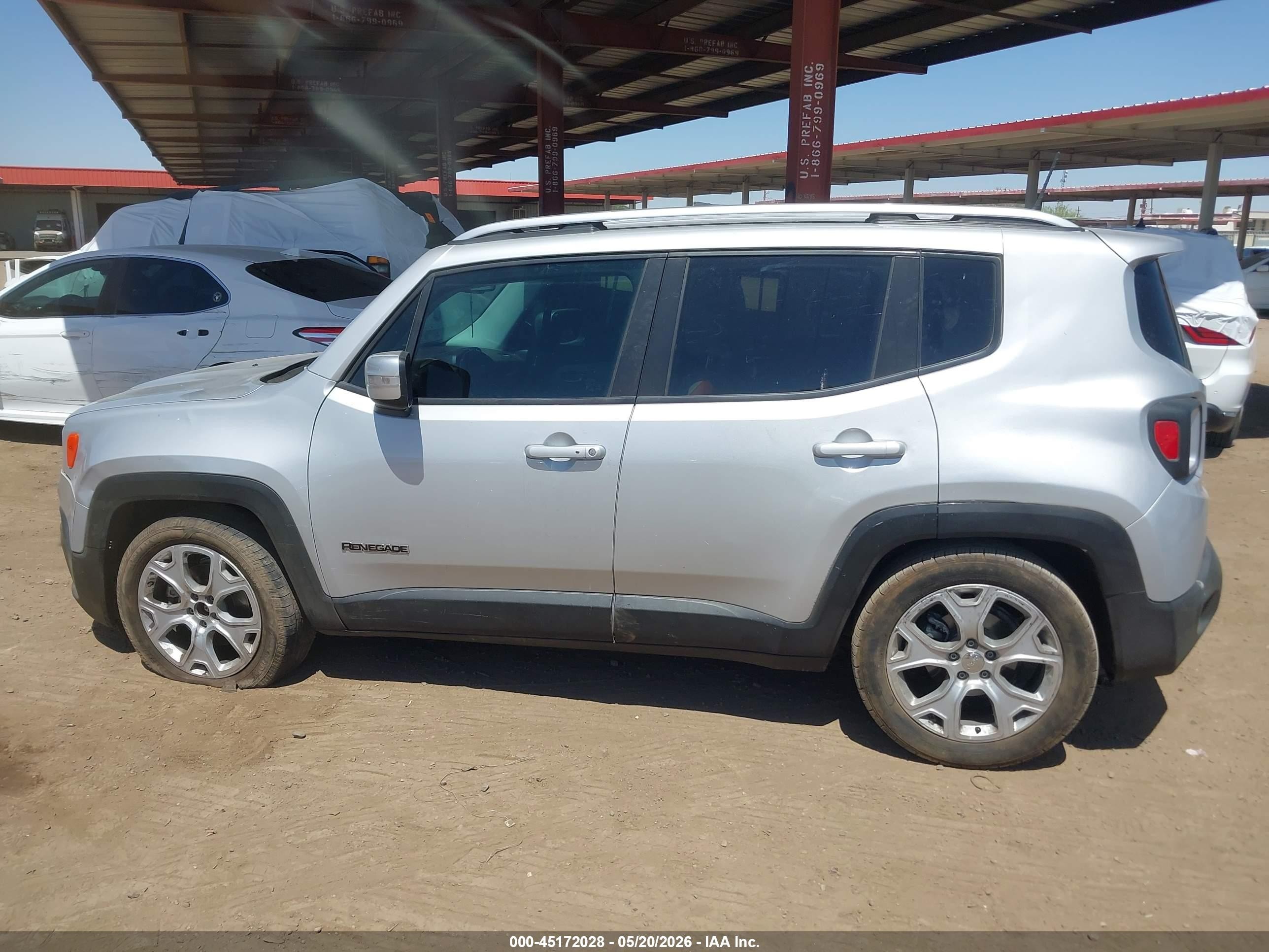 2015 Jeep Renegade Limited Gray vin: ZACCJADT1FPC22490