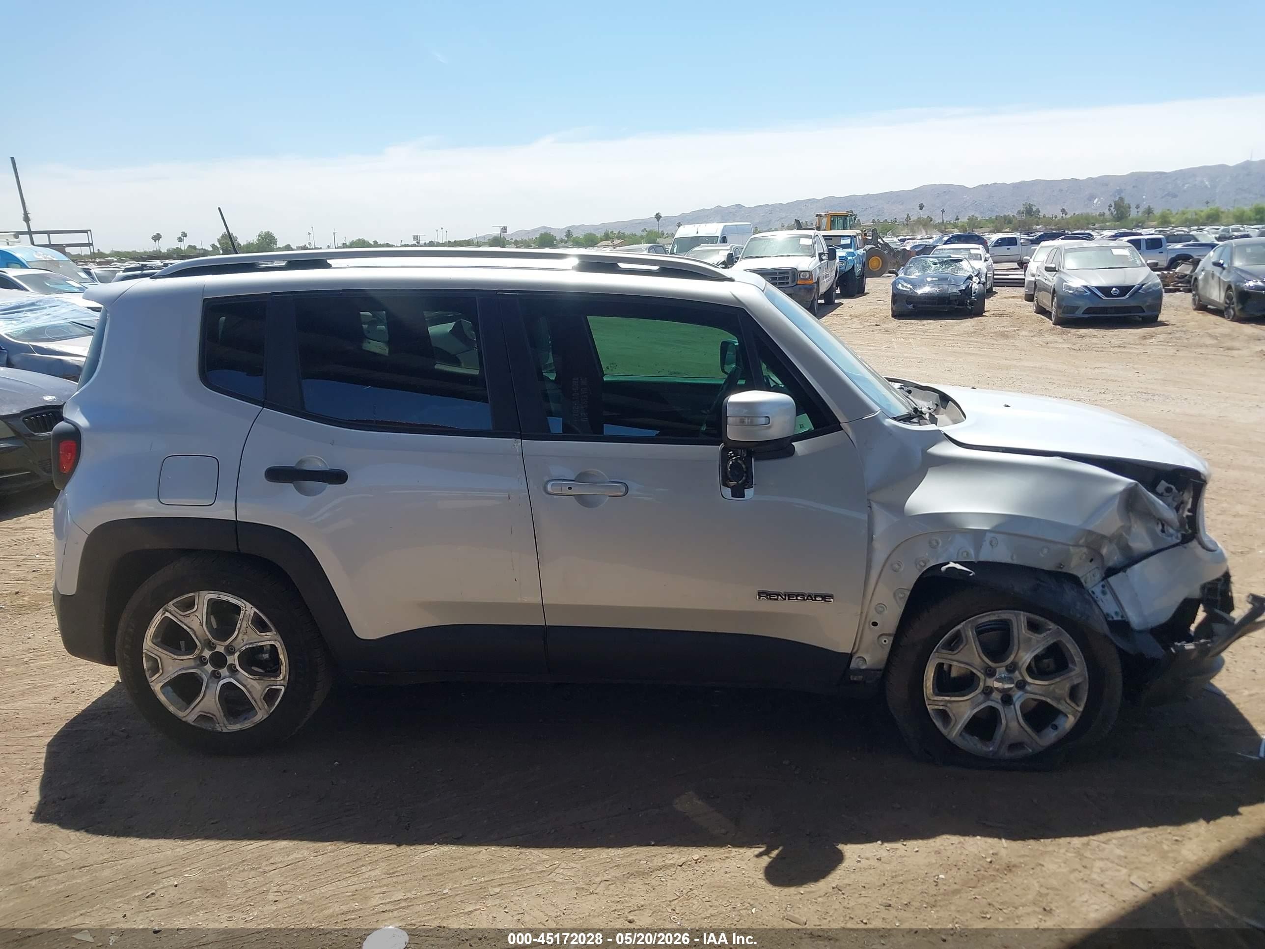 2015 Jeep Renegade Limited Gray vin: ZACCJADT1FPC22490