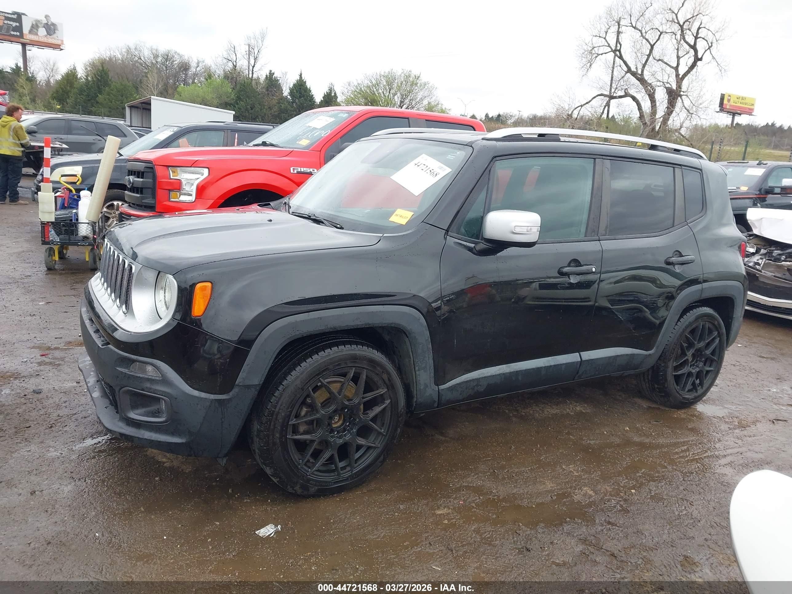 2015 Jeep Renegade Limited Black vin: ZACCJADT4FPC14738