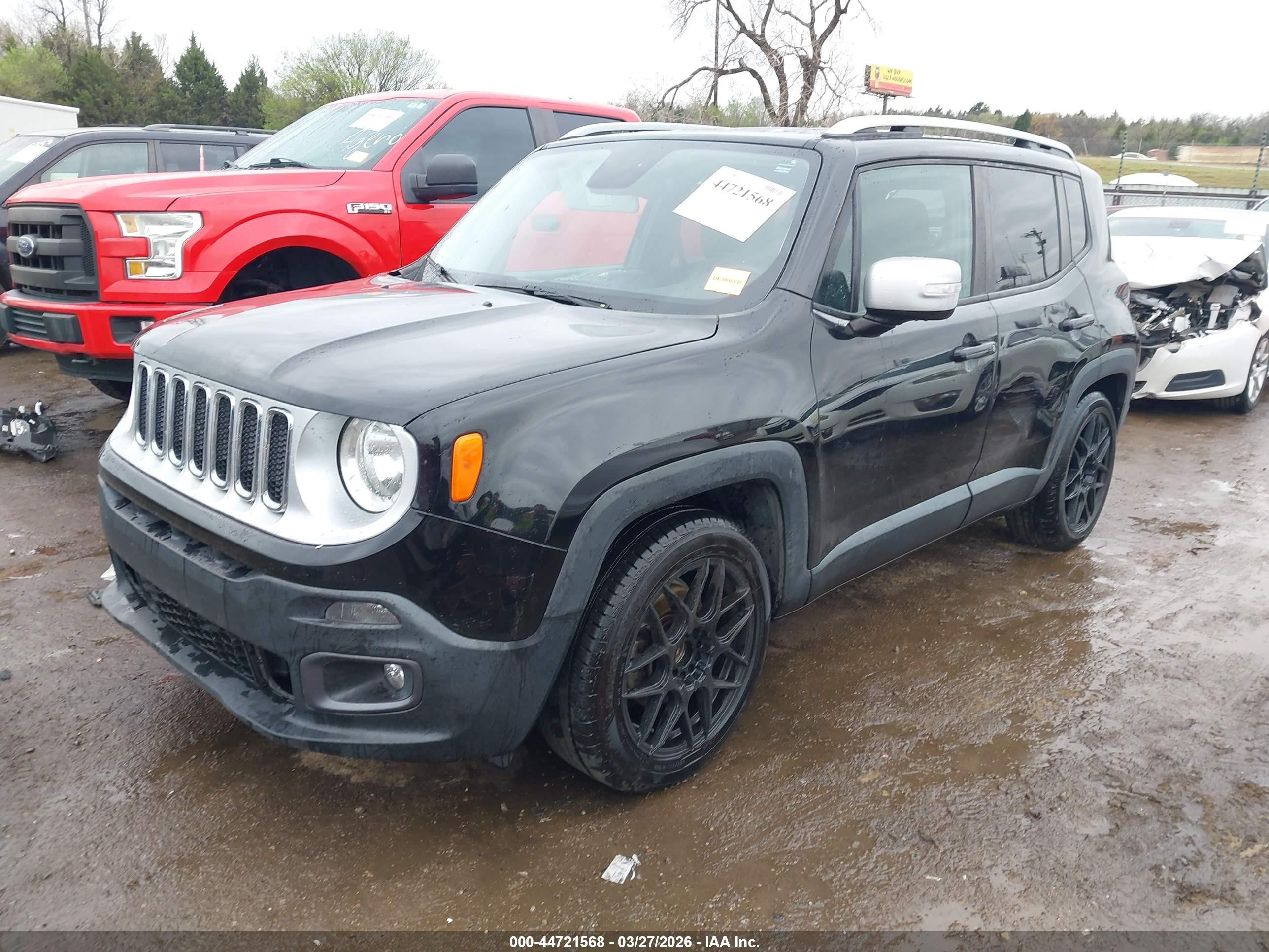 2015 Jeep Renegade Limited Black vin: ZACCJADT4FPC14738