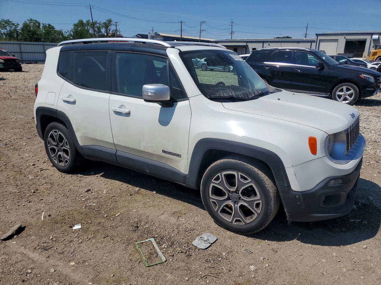 2016 Jeep Renegade Limited White vin: ZACCJADT4GPC63861