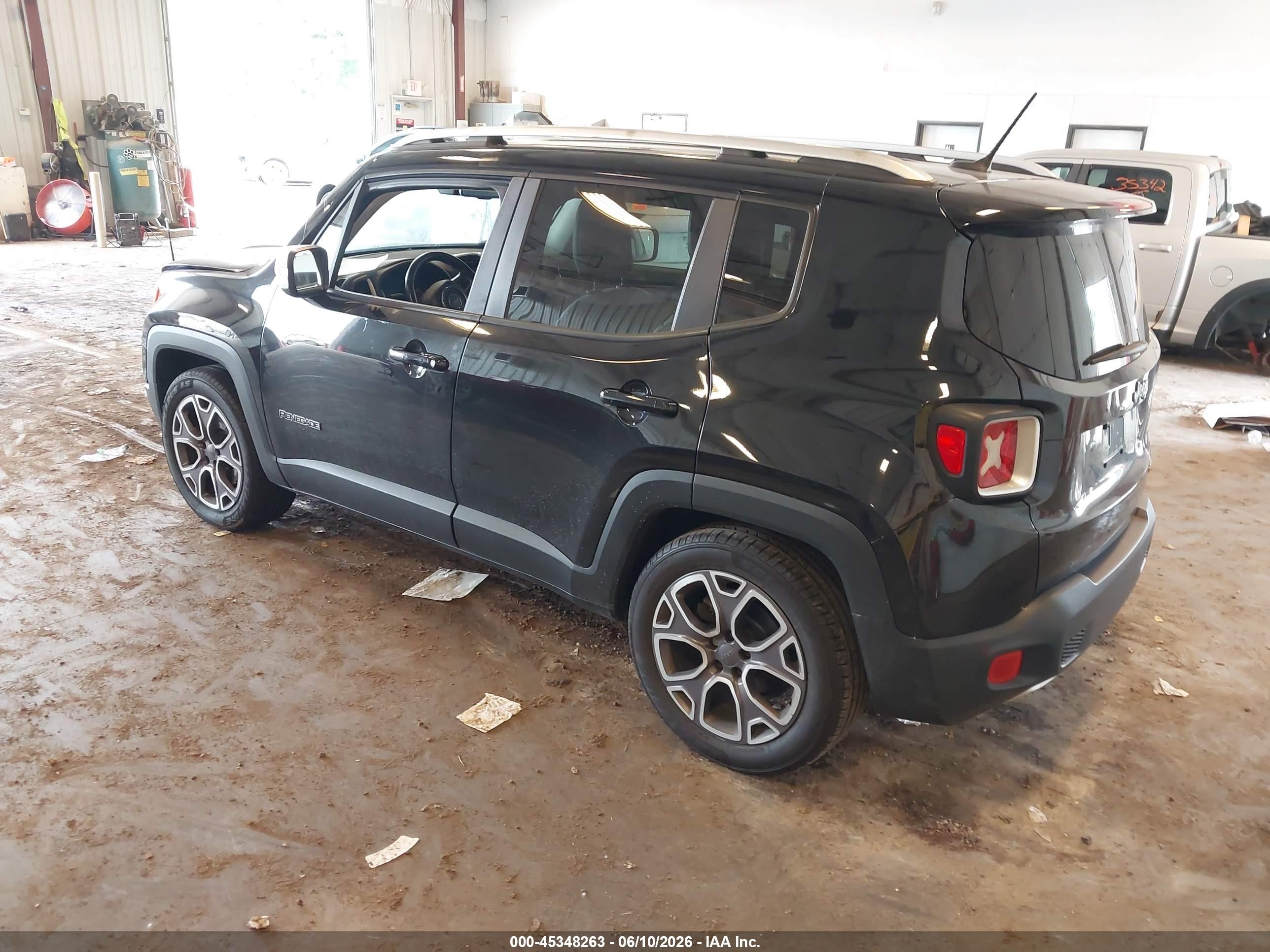 2015 Jeep Renegade Limited Black vin: ZACCJADT5FPB24742