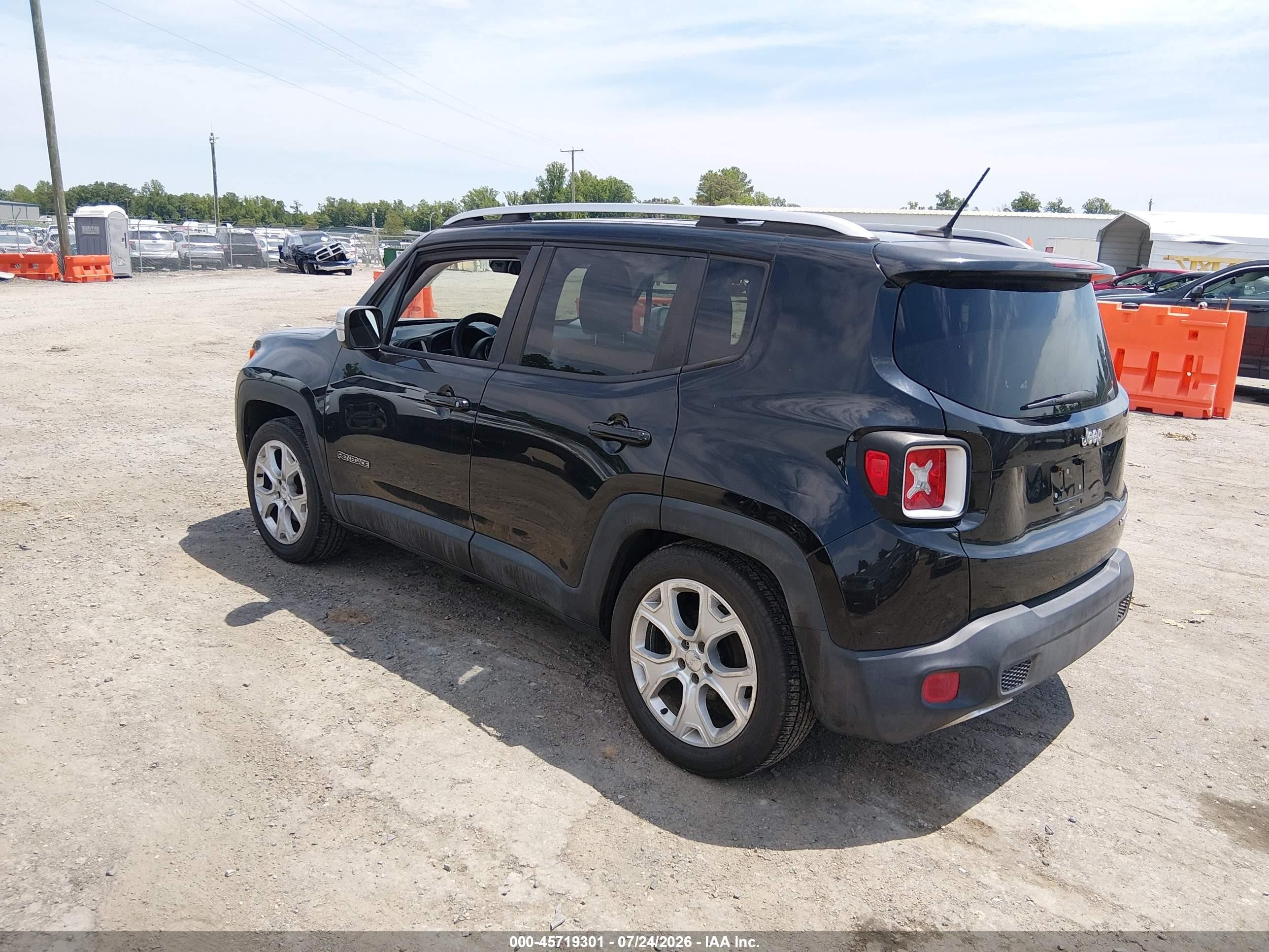 2015 Jeep Renegade Limited Black vin: ZACCJADT7FPB93898