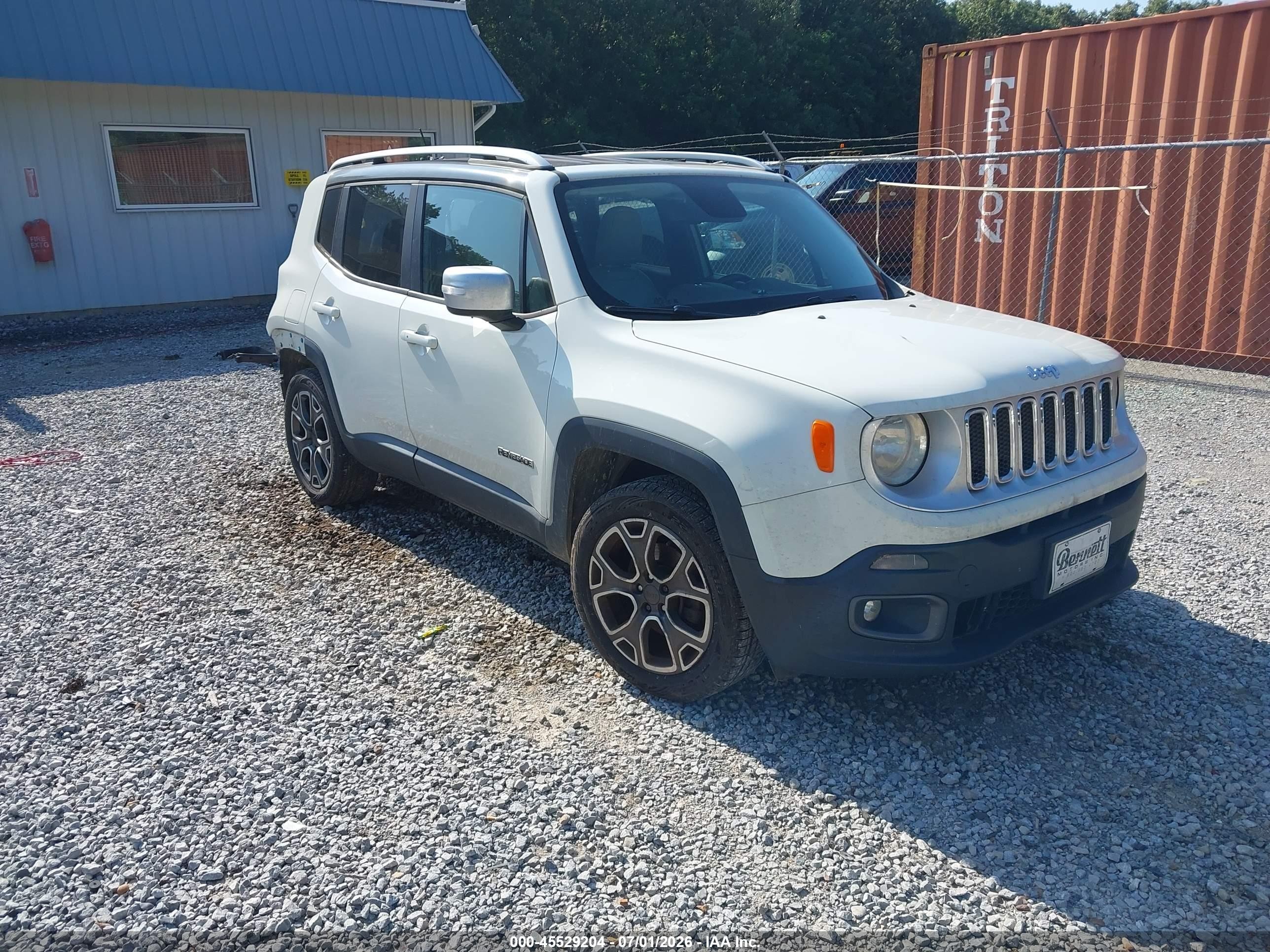 2016 Jeep Renegade Limited Белый vin: ZACCJADT8GPD71836