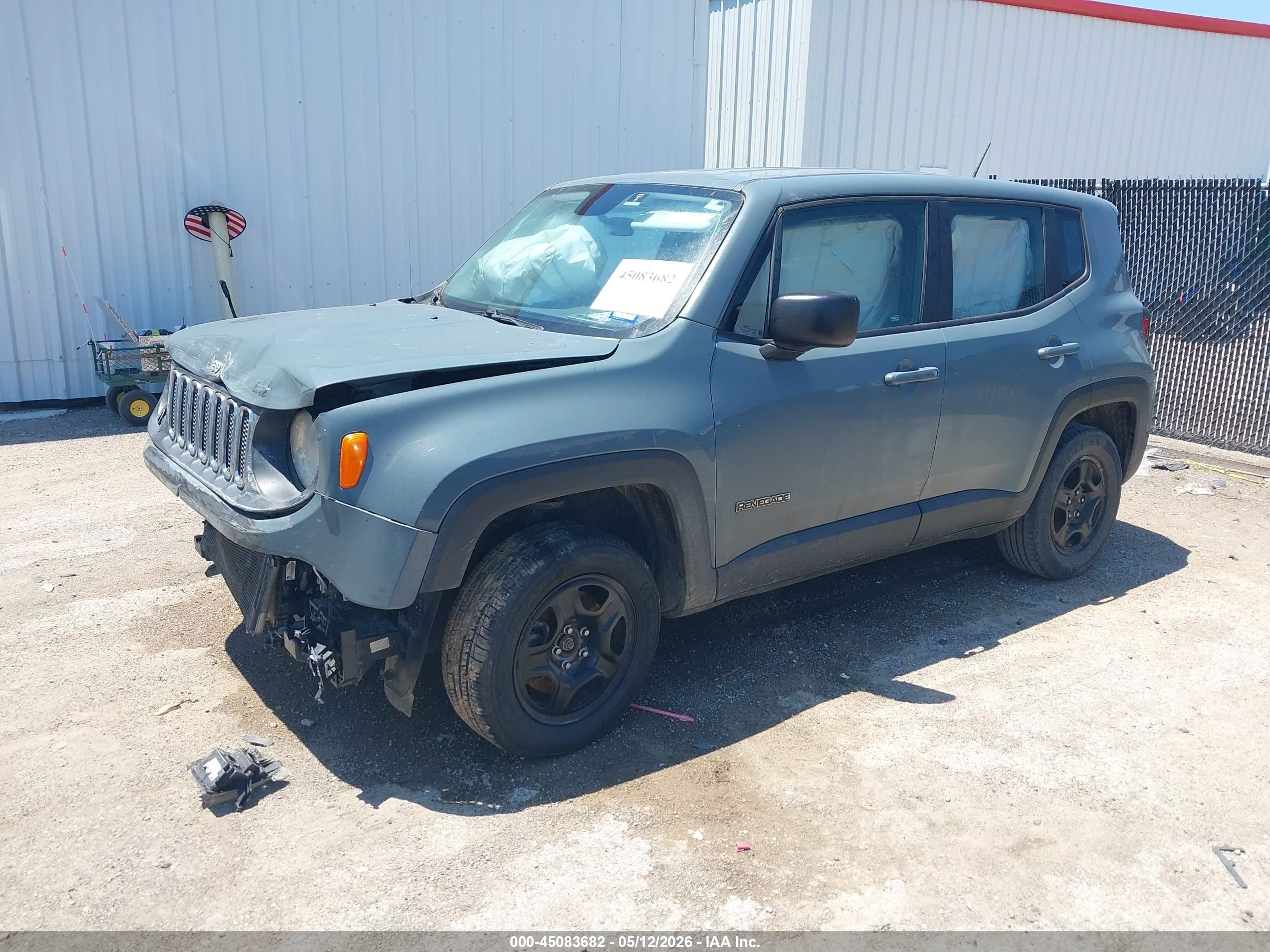 2017 Jeep Renegade Sport 4x4 Gray vin: ZACCJBAB4HPF09388