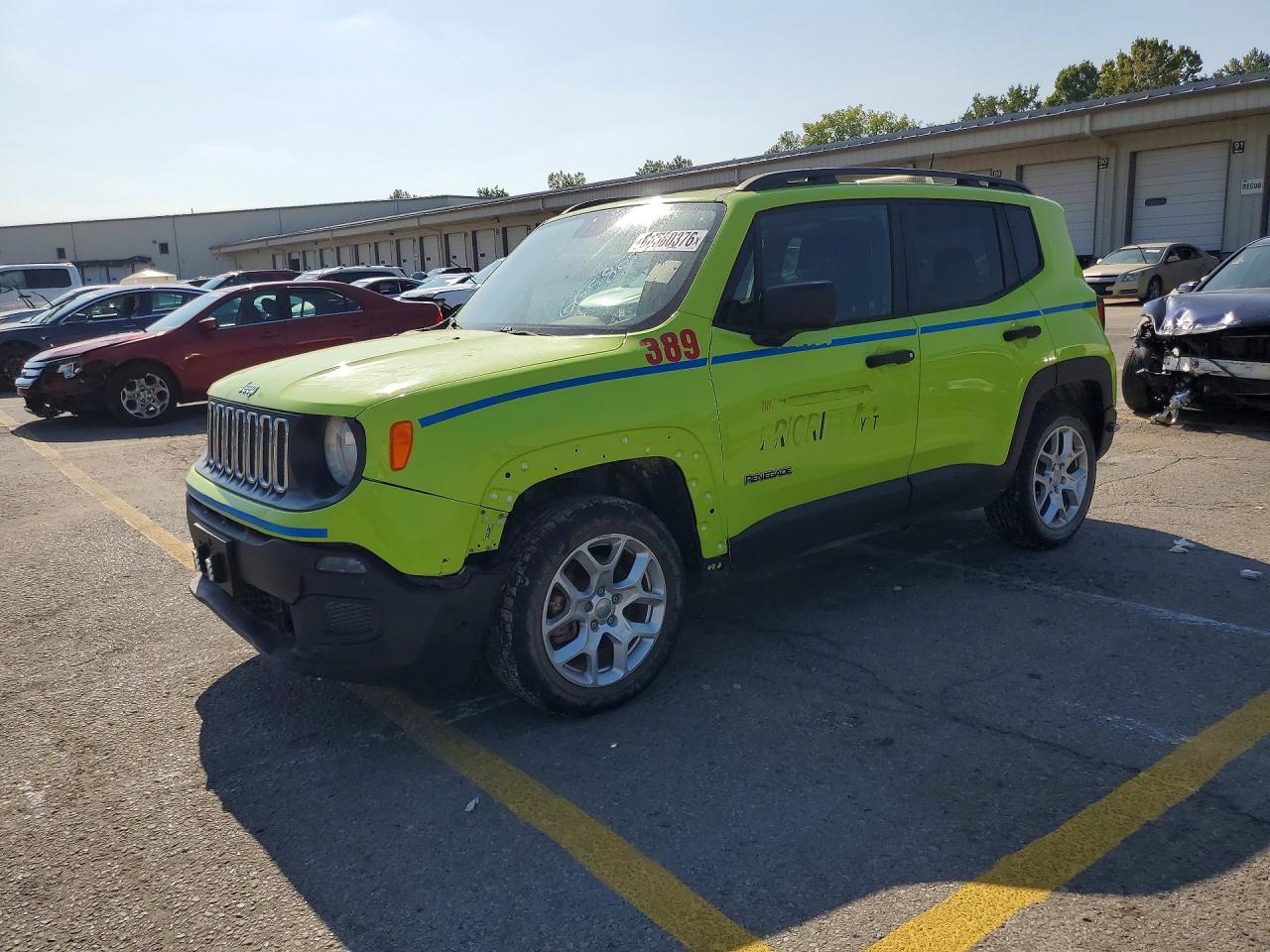 2018 Jeep Renegade Sport Green vin: ZACCJBAB5JPJ15983