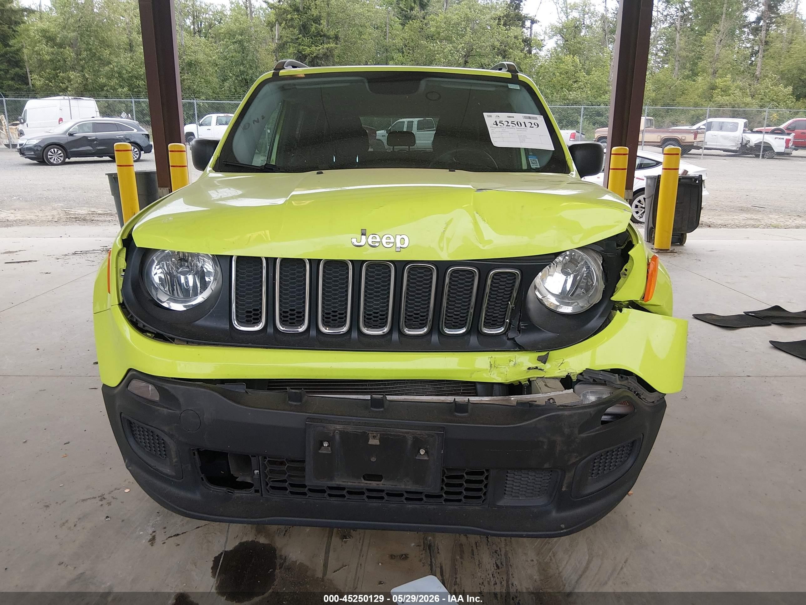 2017 Jeep Renegade Sport 4x4 Green vin: ZACCJBAB7HPG05967