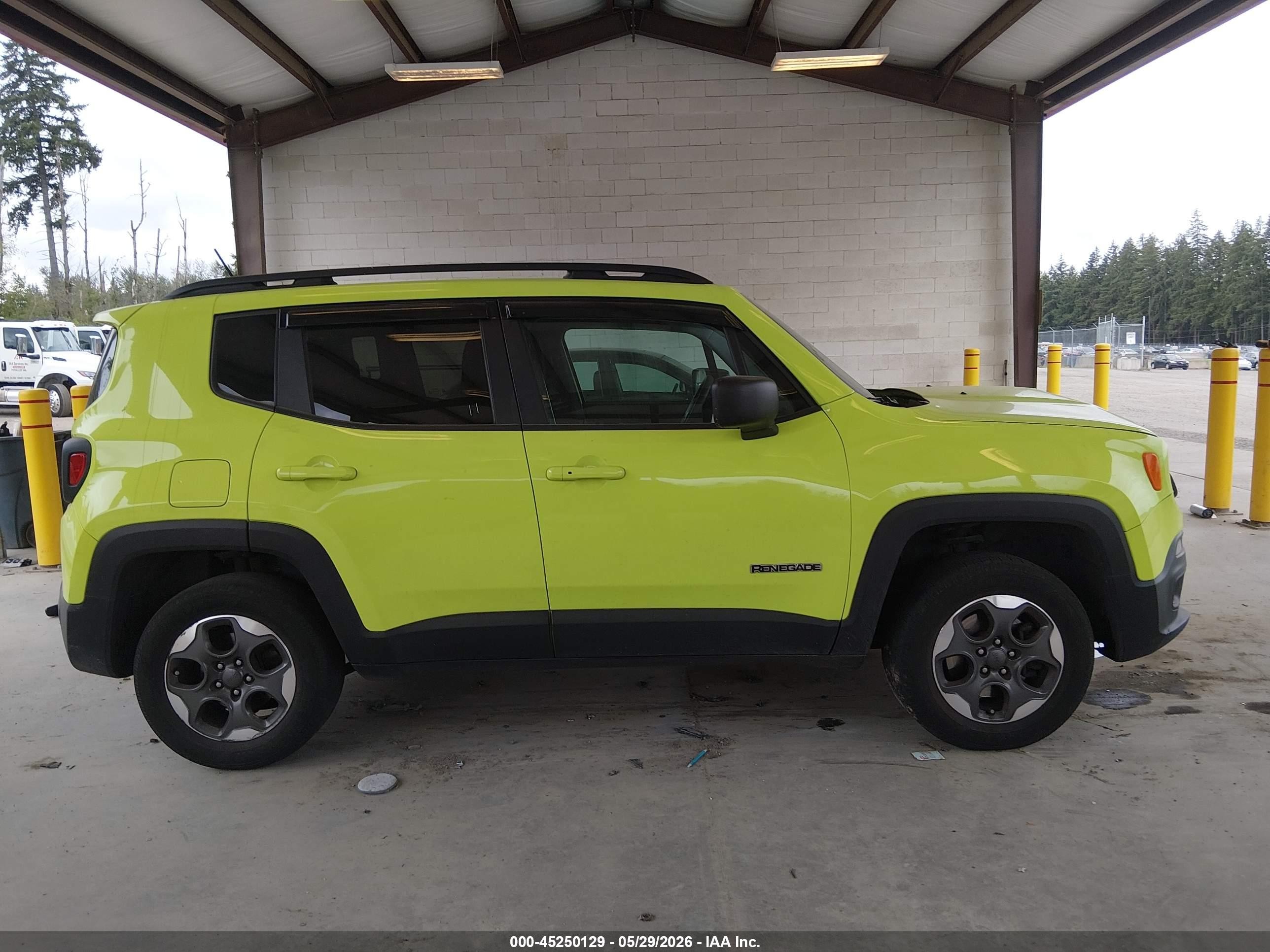2017 Jeep Renegade Sport 4x4 Green vin: ZACCJBAB7HPG05967