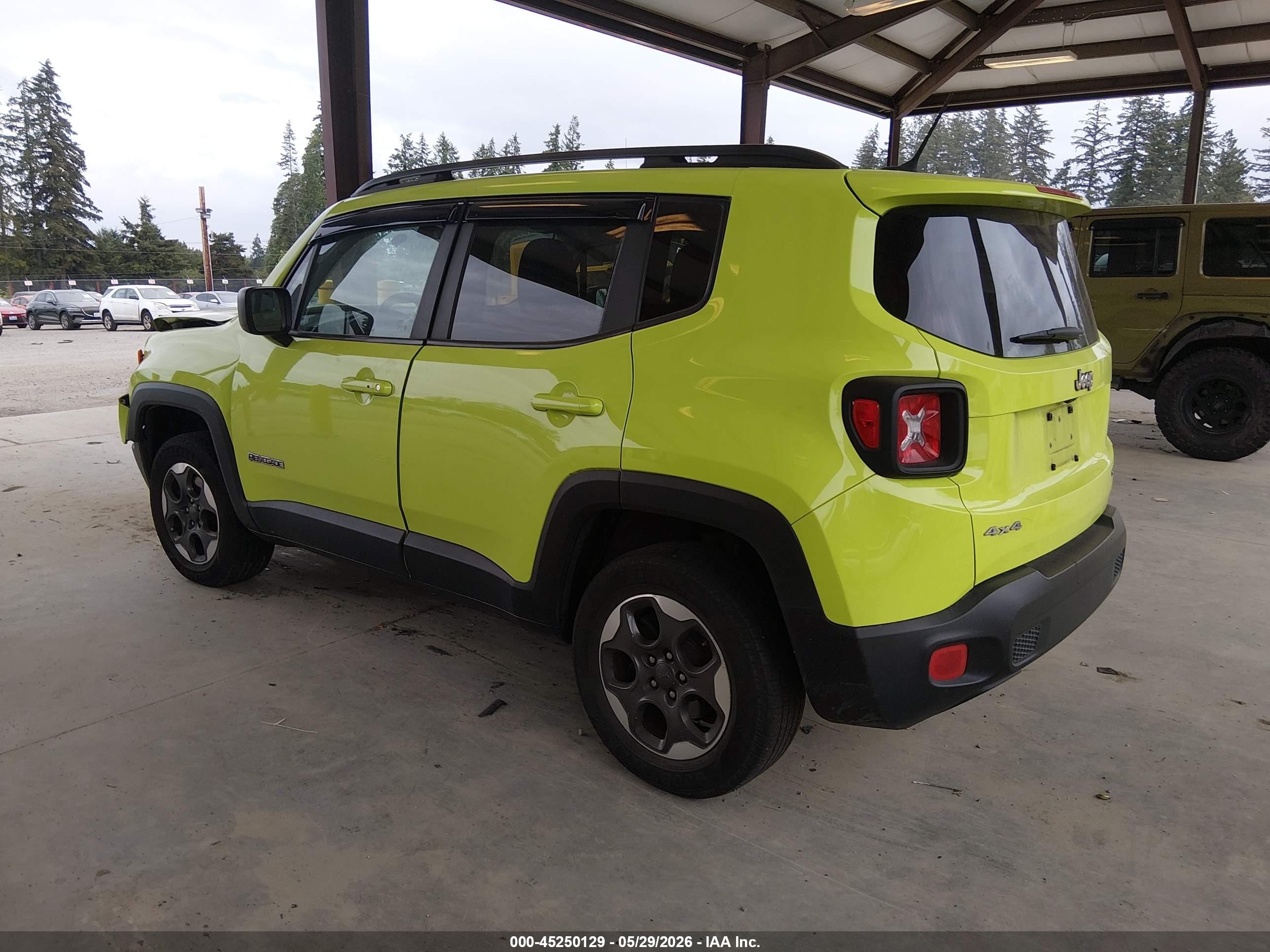 2017 Jeep Renegade Sport 4x4 Green vin: ZACCJBAB7HPG05967