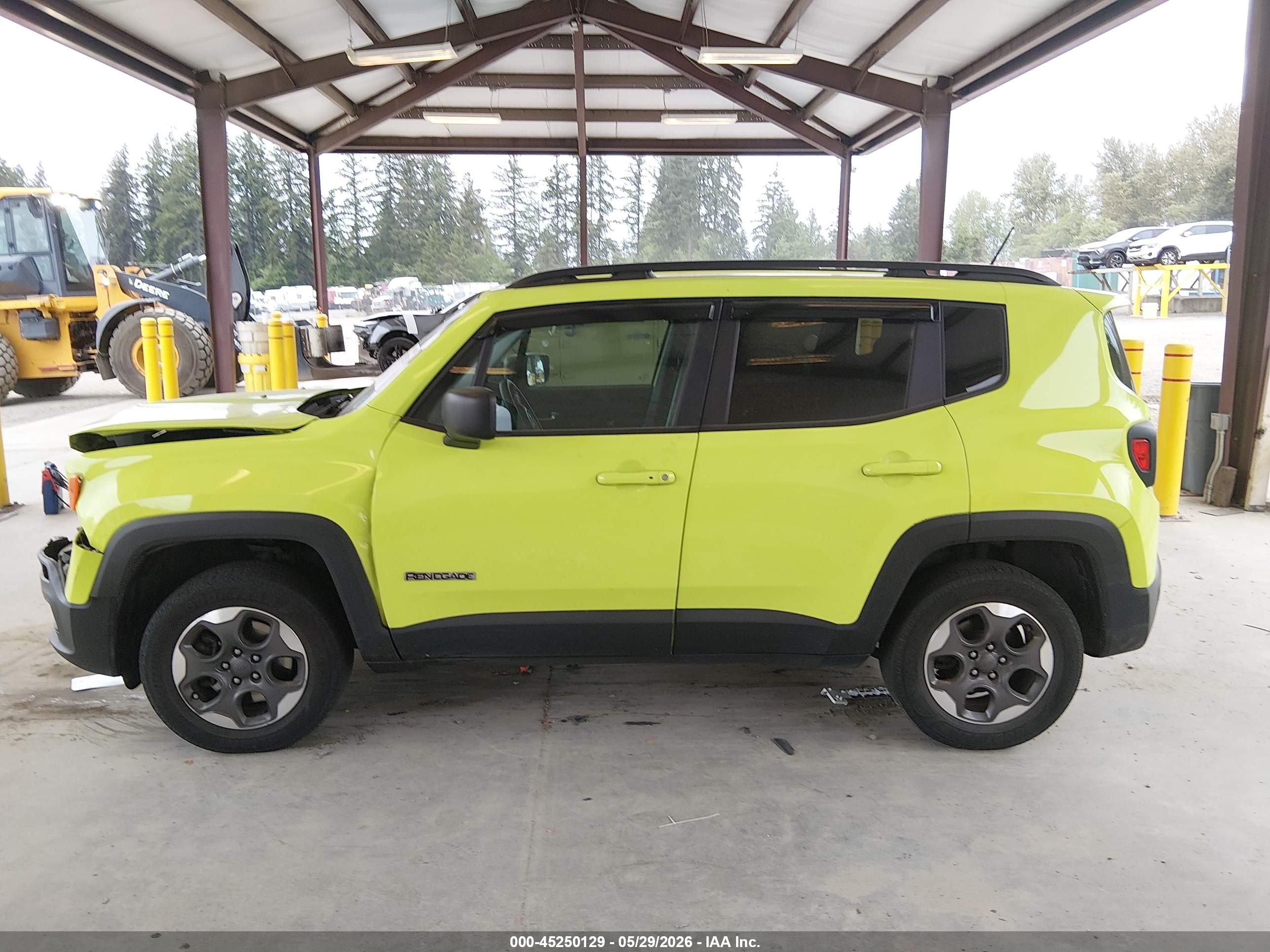 2017 Jeep Renegade Sport 4x4 Green vin: ZACCJBAB7HPG05967